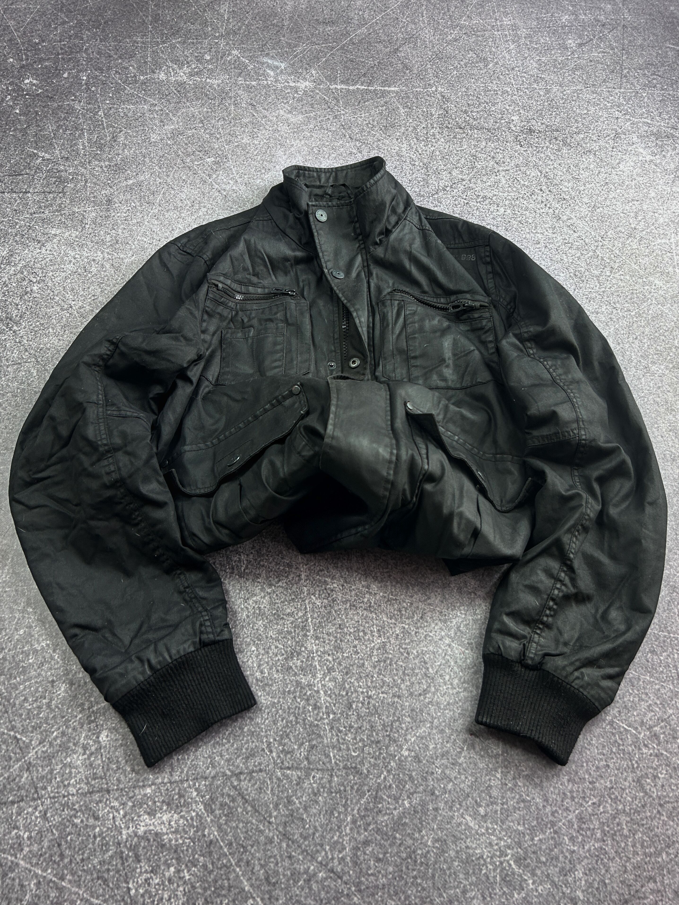 Other VTG Avant Garde Rick Owens Style Cargo WAX Bomber Jacket 90s Size US M / EU 48-50 / 2 - 1 Thumbnail