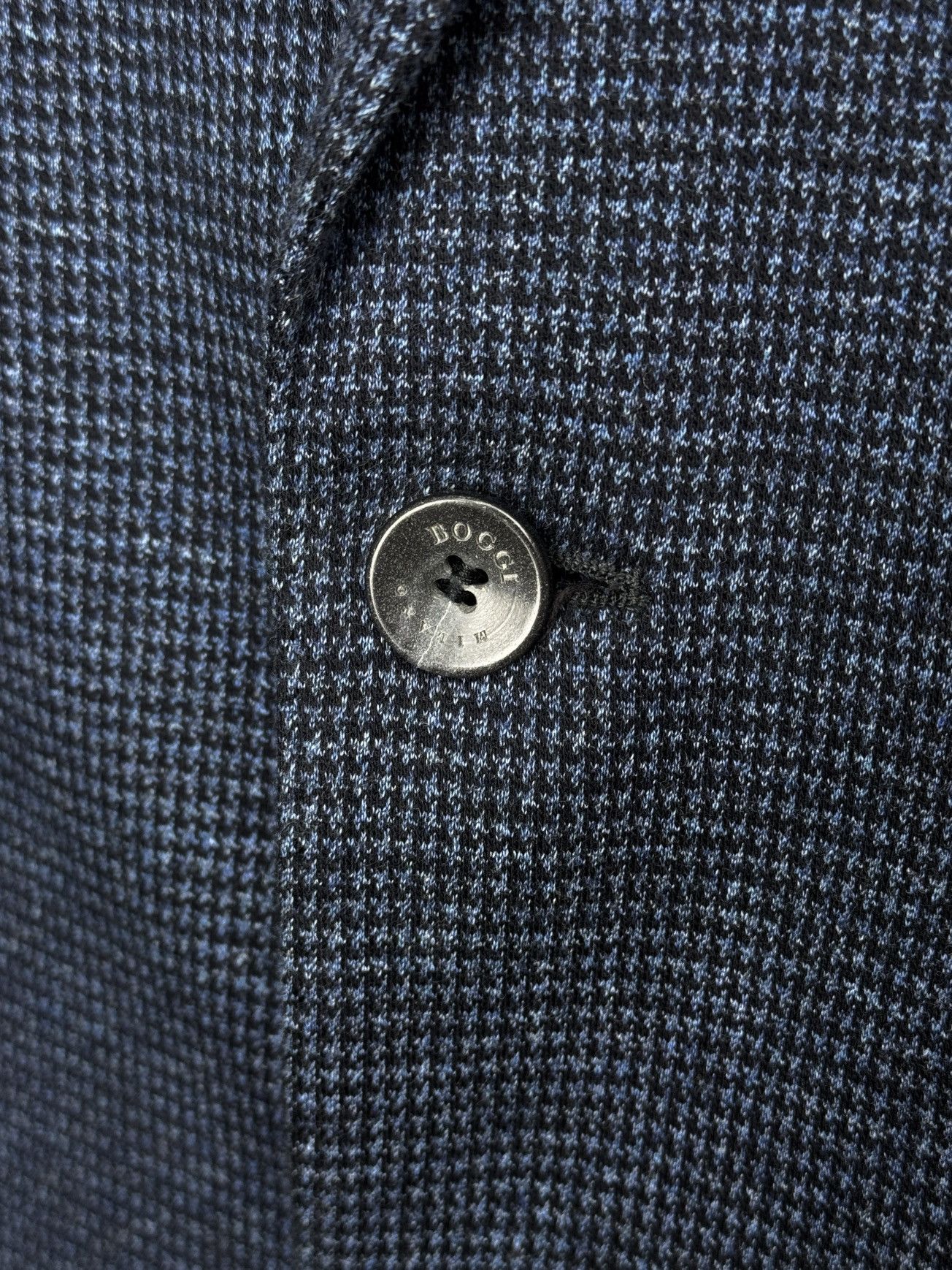 Boggi Boggi Milano Jersey Cotton Micro Houndstooth Pattern Blazer Size 36R - 7 Thumbnail