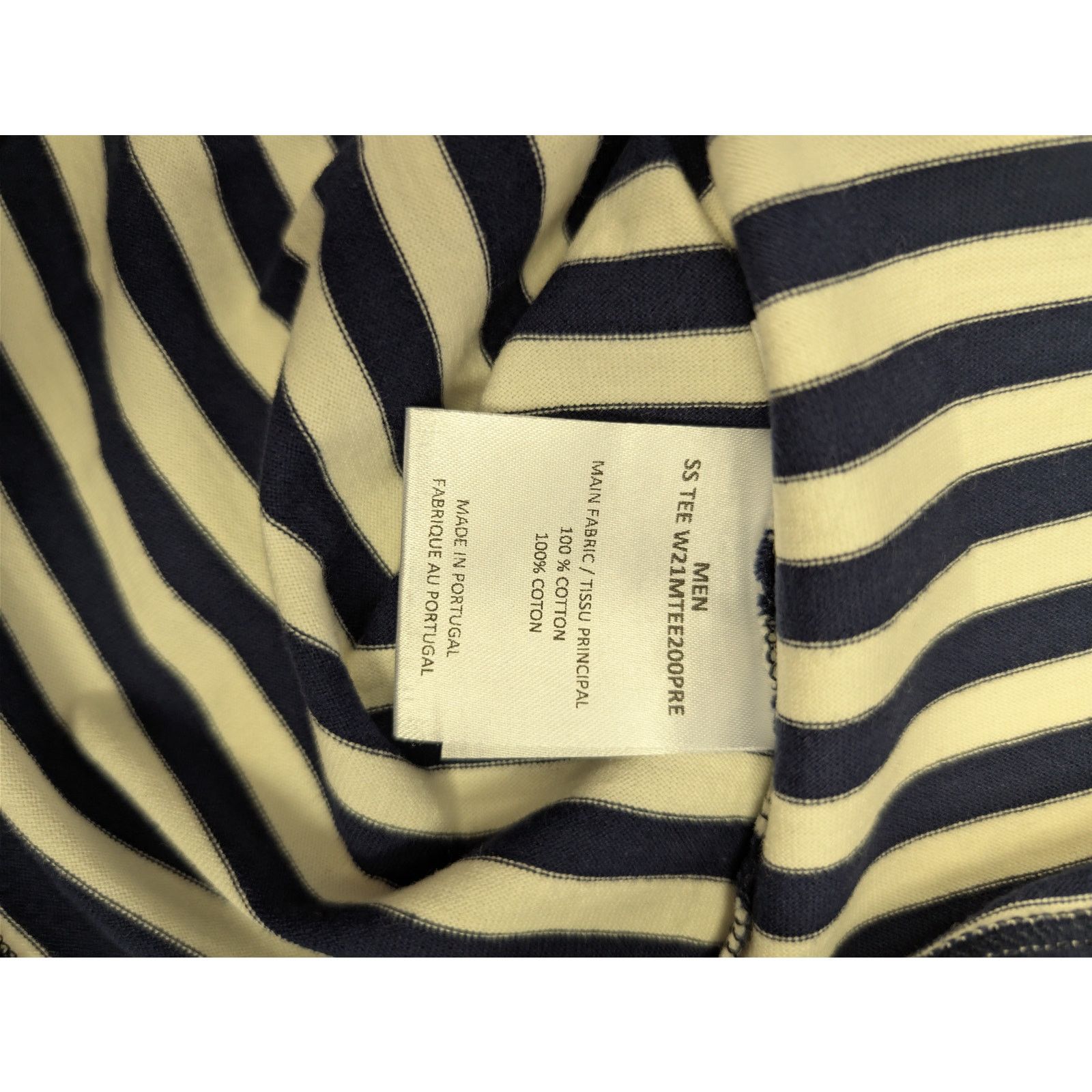 Officine Generale o1rshd1 Short Sleeve Tee T-Shirt Stripe in Navy/White Size US XL / EU 56 / 4 - 17 Thumbnail