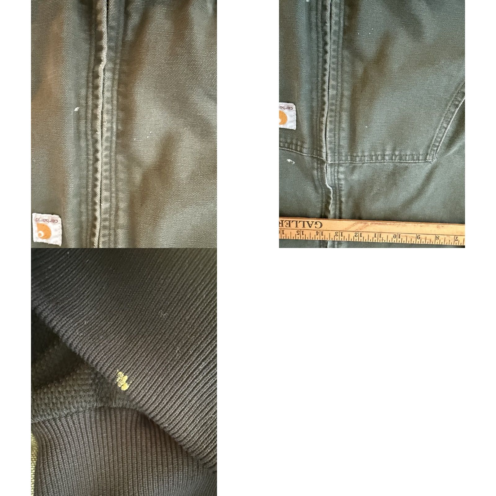 Carhartt VINTAGE Carhartt Jacket Mens XL Green Canvas Bomber Workwear J131 GRN Faded Size US L / EU 52-54 / 3 - 9 Thumbnail