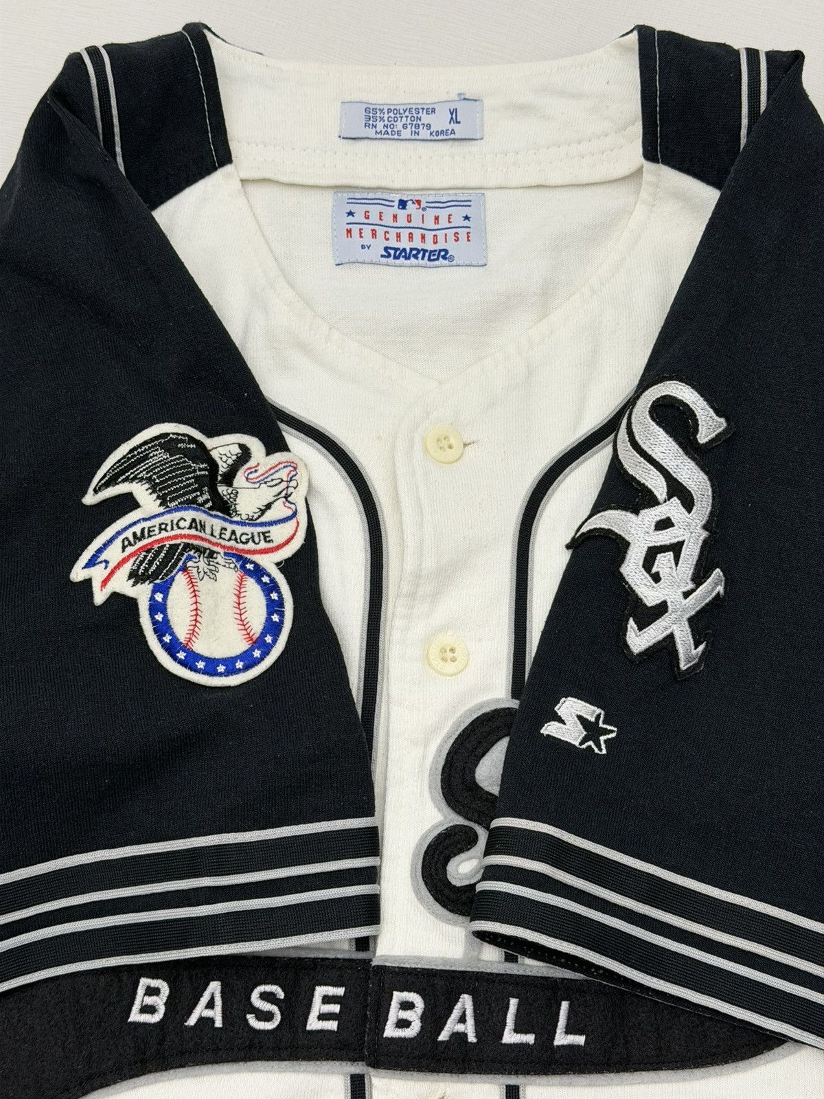 Starter Vintage 90s Chicago White Sox MLB Starter Tail Sweep Script Size US XL / EU 56 / 4 - 5 Thumbnail