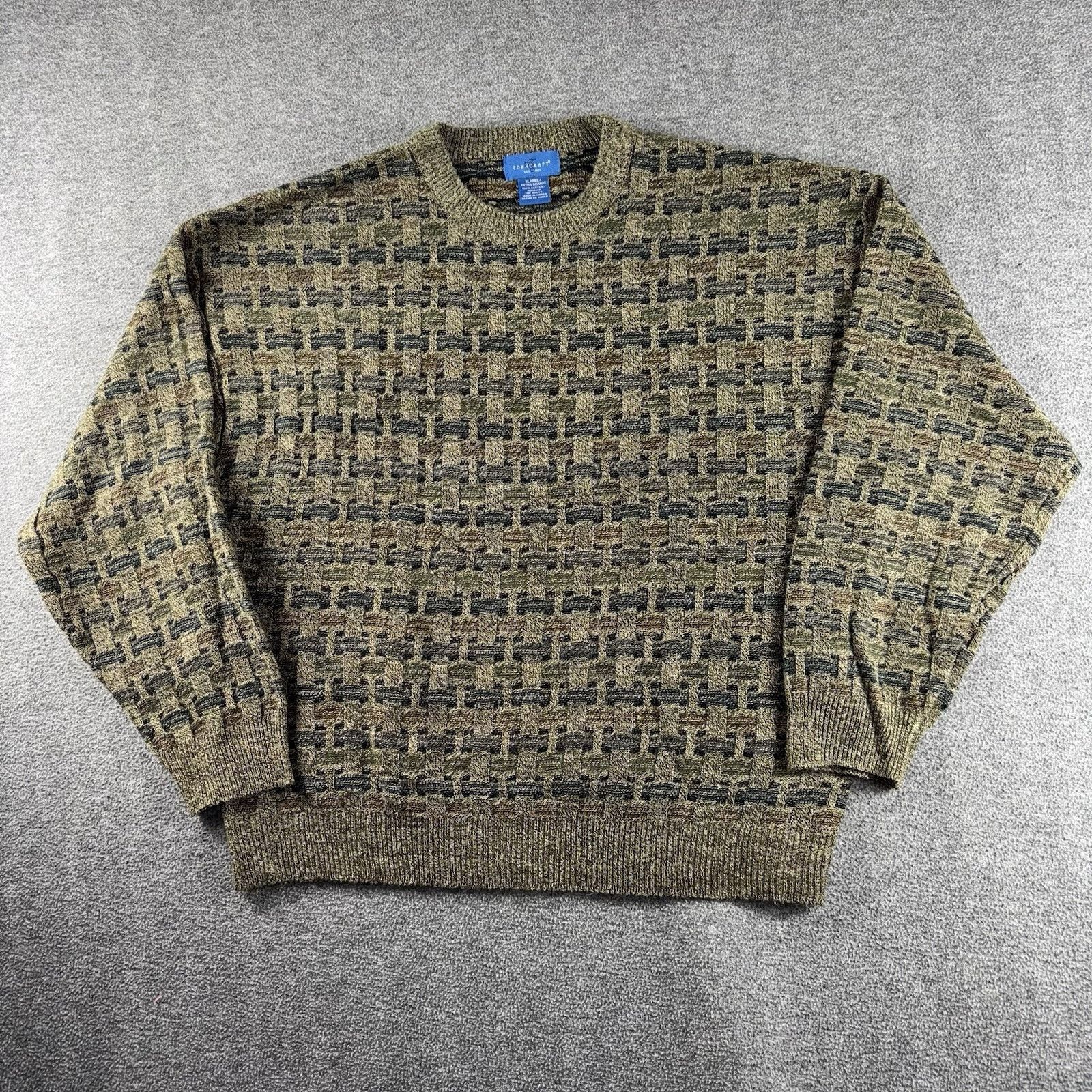 Towncraft Towncraft Men's Sweater 100% Acrylic XL Grandpa/Dad Sweater Size US XL / EU 56 / 4 - 5 Thumbnail