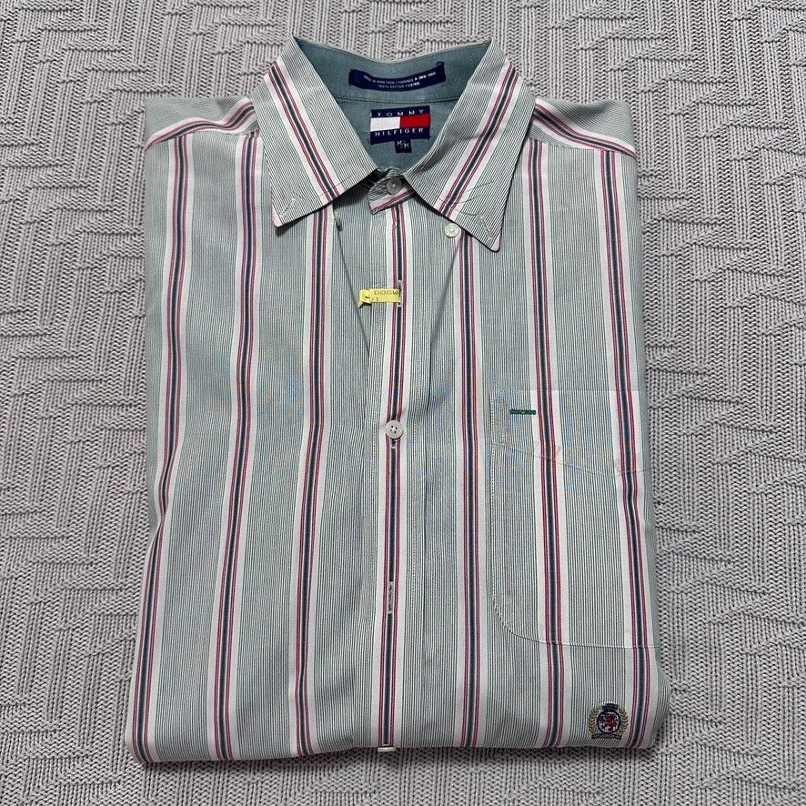 Tommy Hilfiger Vintage Tommy Hilfiger striped button down size M Size US M / EU 48-50 / 2 - 1 Thumbnail