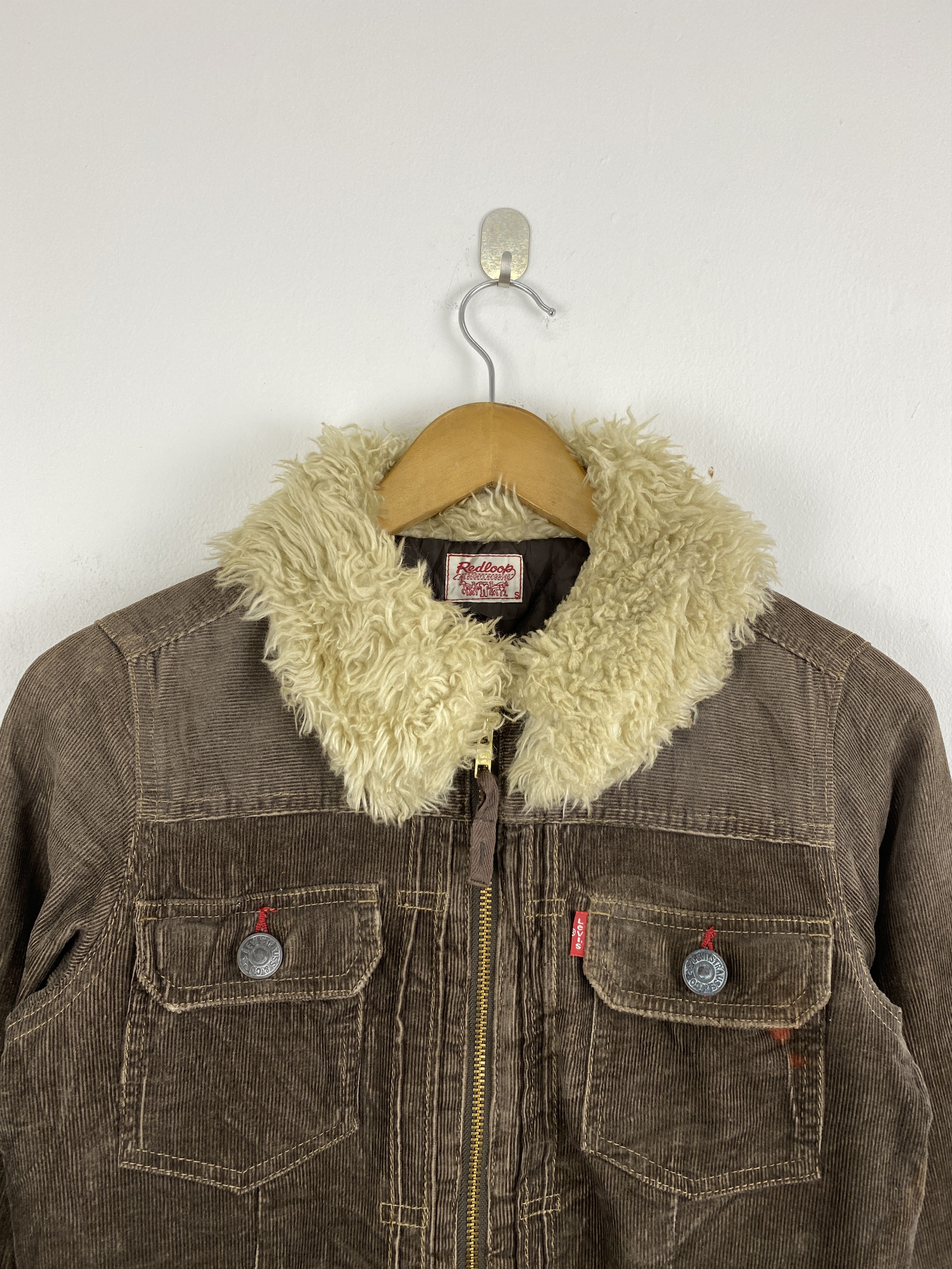 Levi's Levis Redloop Trucker Hunting Jacket Corduroy Sherpa J2019 Size US XS / EU 42 / 0 - 2 Thumbnail