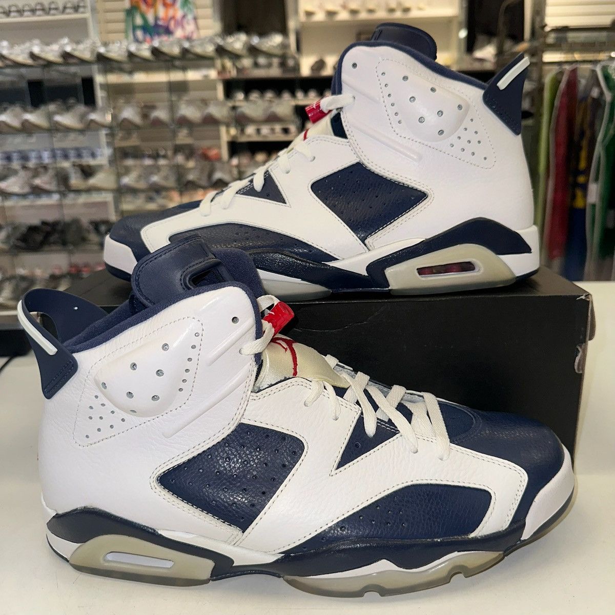 Jordan Brand × Nike Size 13 - Jordan 6 Retro Olympic 2012 VI 384664-130 Size US 13 / EU 46 - 1 Thumbnail