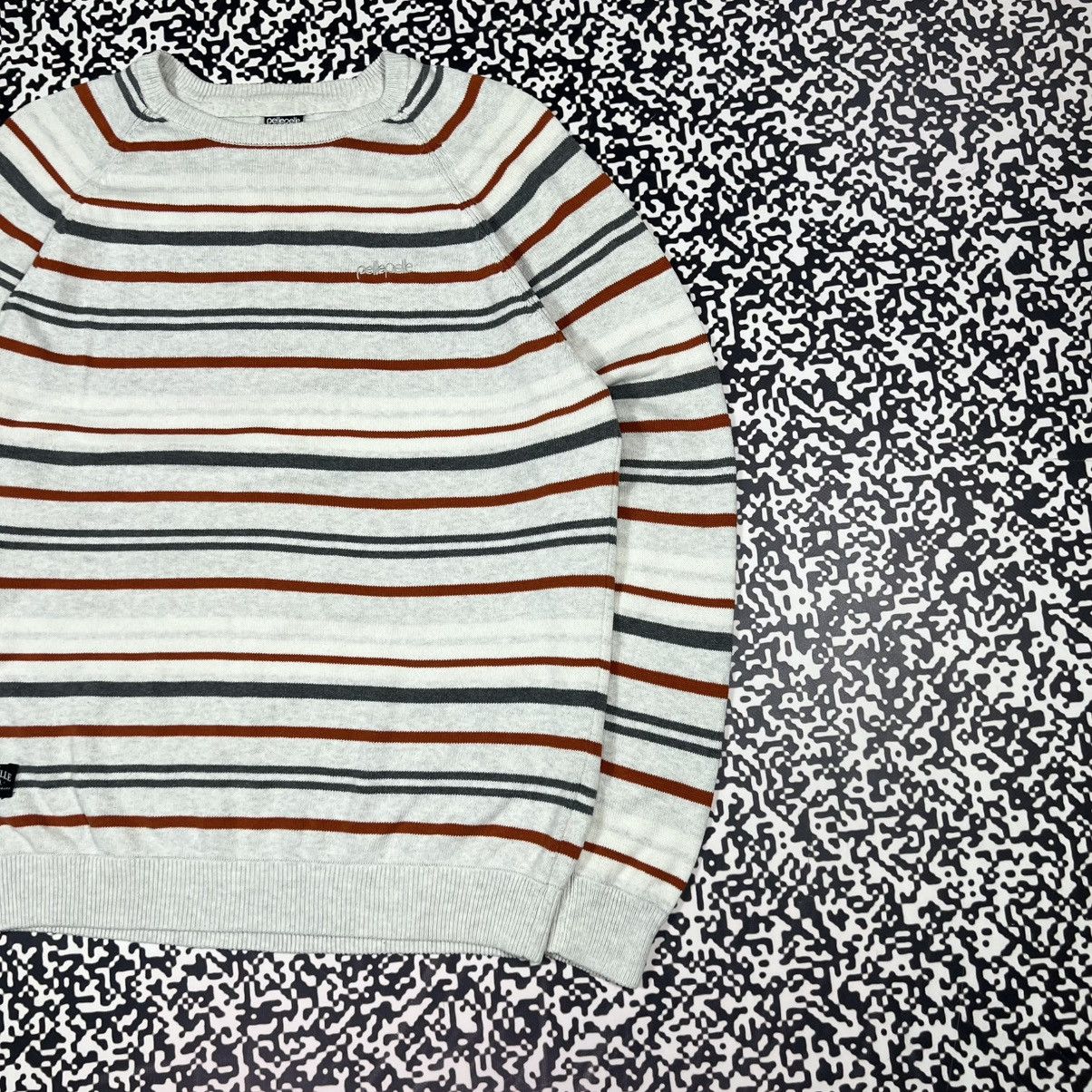 Pelle Pelle Vintage Y2K Pelle Pelle Striped Boxy Sweater Rap 90s Style Size US XXL / EU 58 / 5 - 3 Thumbnail