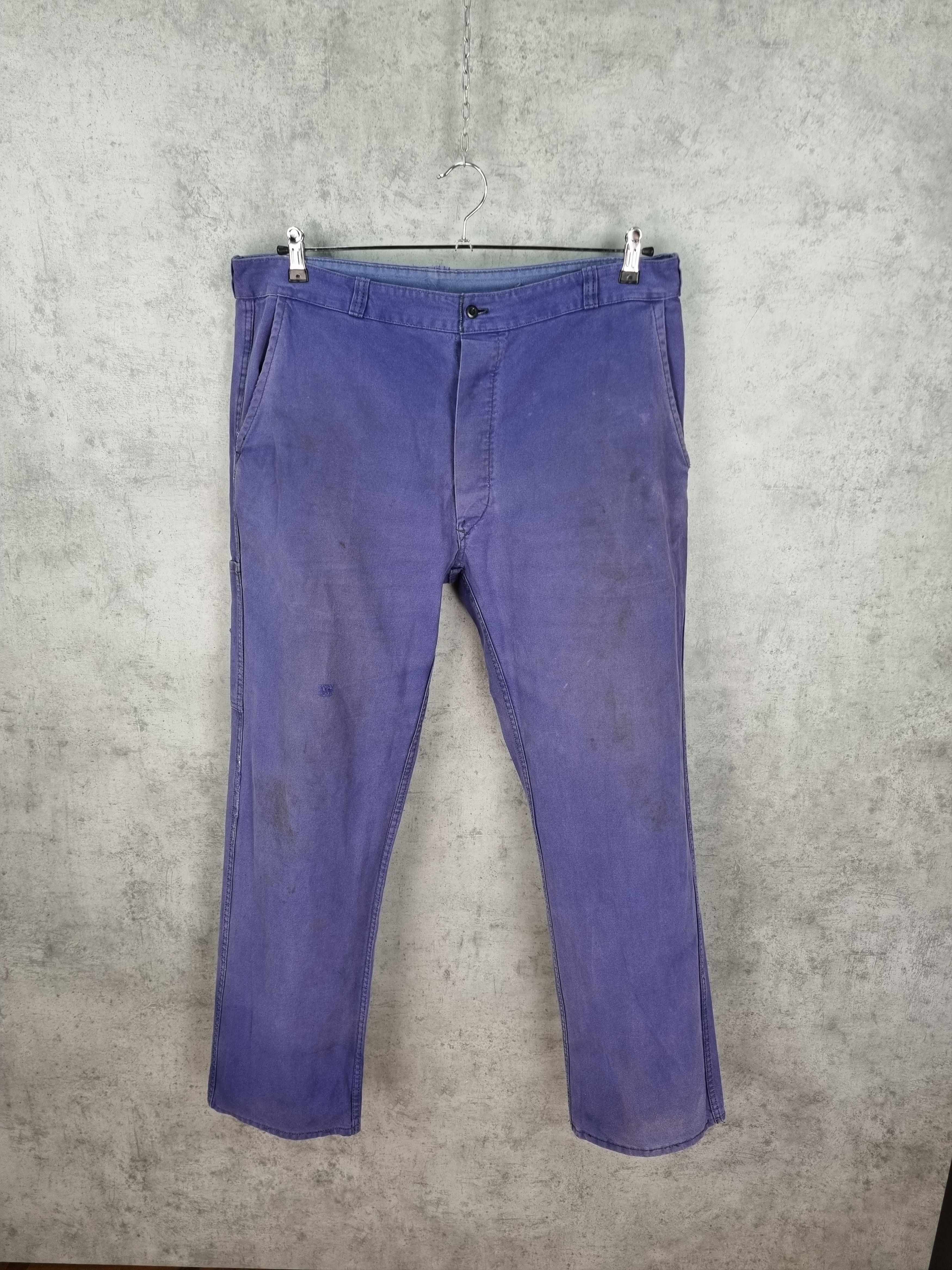 Le Laboureur 80s French Chore Vintage Worker Pants Size US 36 / EU 52 - 2 Thumbnail