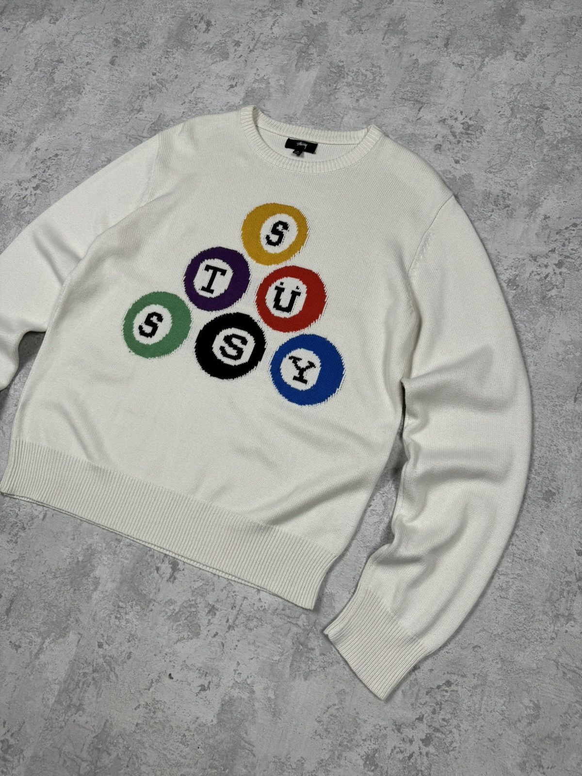 Stussy Stussy Billiard Sweater Big Logo Size M Size US M / EU 48-50 / 2 - 3 Thumbnail