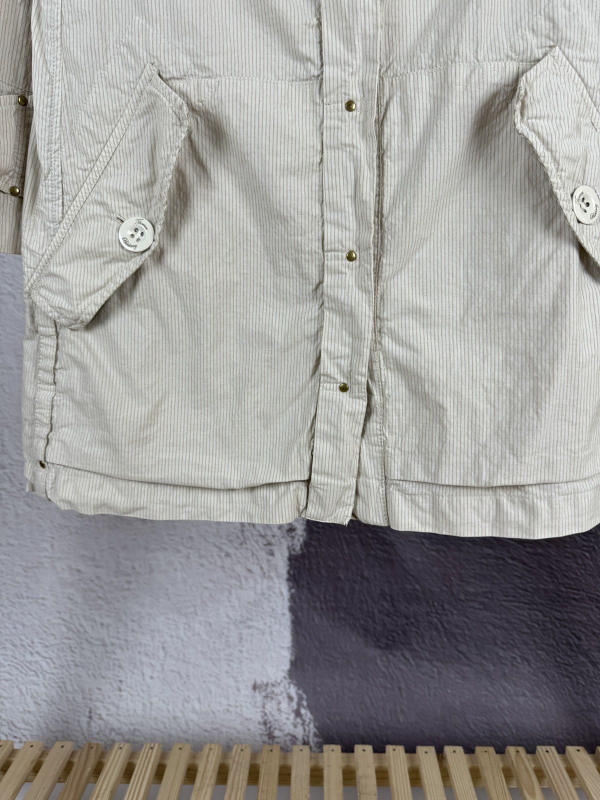 Burberry Thomas Burberry striped cotton lightweight trench coat Size XS / US 0-2 / IT 36-38 - 8 Thumbnail