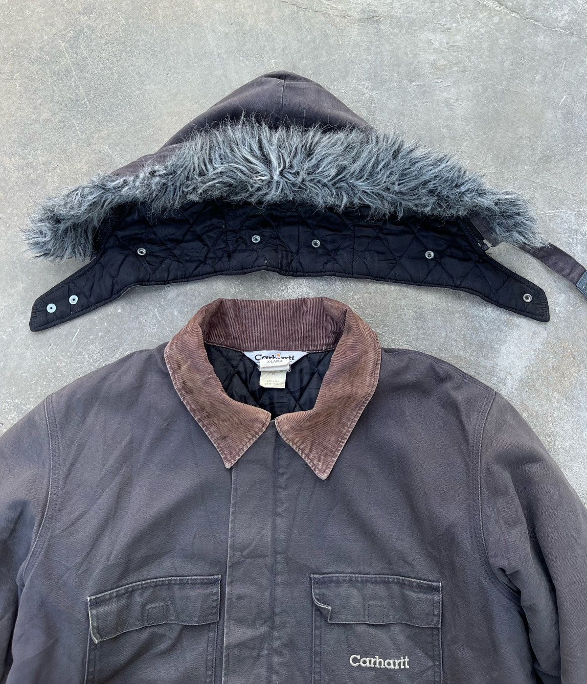 Carhartt 🔥Vintage Carhartt Arctic Jacket With Removable Hood Size US XL / EU 56 / 4 - 10 Thumbnail