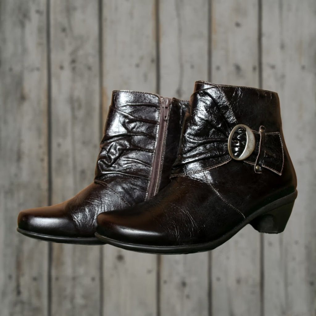 Vintage NAOT Brown Leather Bootie EU 38 / US 7 Zip Ankle Boots Women, Brown, Leather Upper, … Size US 7 / IT 37 - 1 Thumbnail