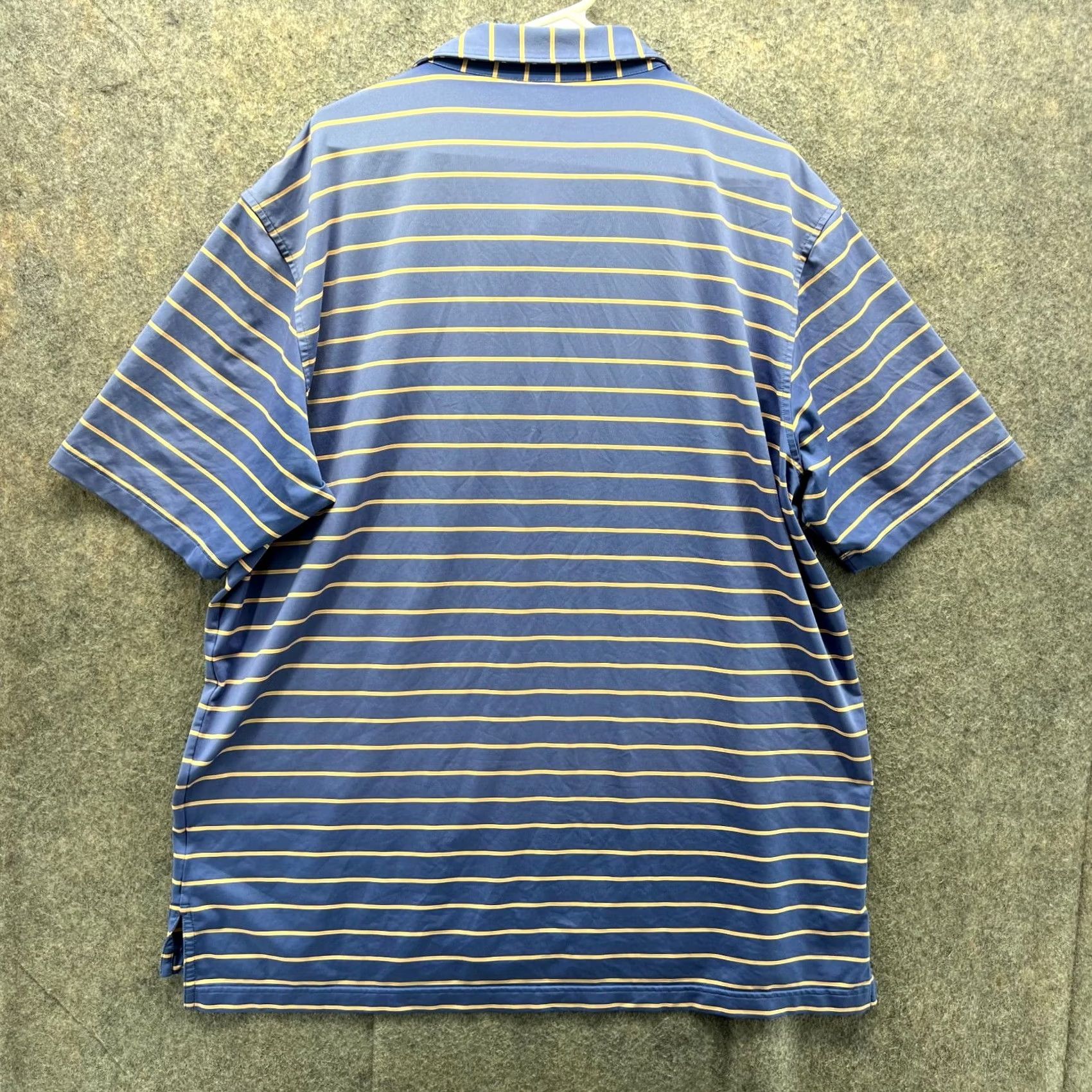 Peter Millar Peter Millar Polo Shirt Men XL Blue Stripe Polo Golf Summer Comfort Size US XL / EU 56 / 4 - 2 Thumbnail