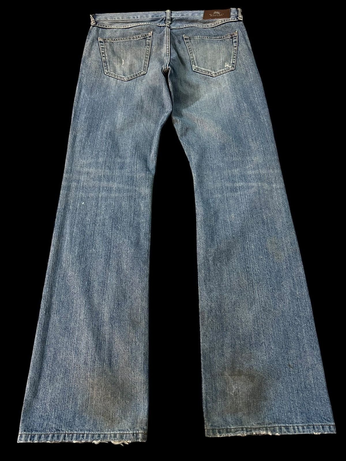 Burberry 💥Flare💥Burberry Black Label Distressed Faded Jean Size US 33 - 2 Thumbnail