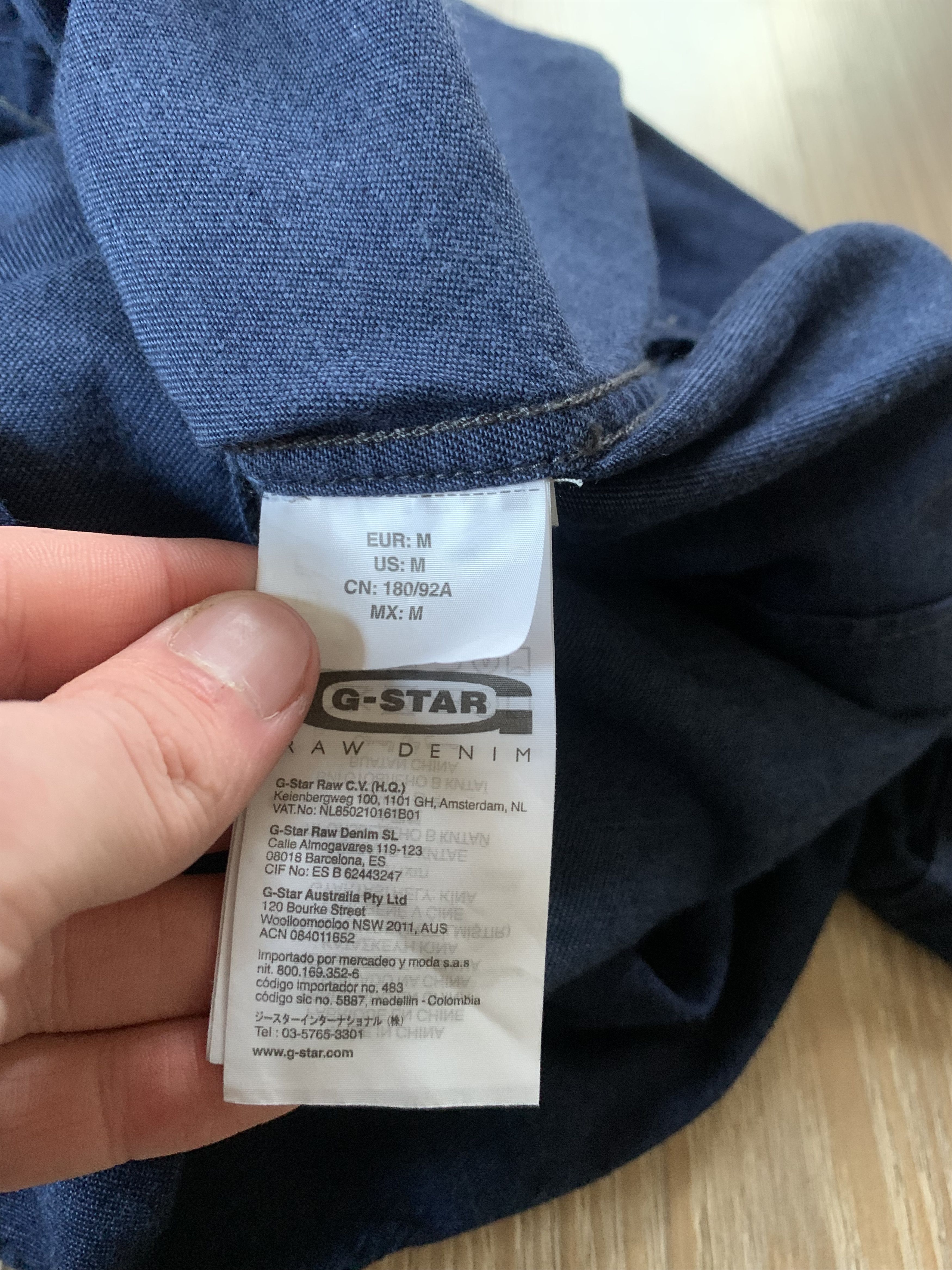 G-Star Vintage G-Star Raw Blue Pocket Shirt Size US M / EU 48-50 / 2 - 6 Thumbnail
