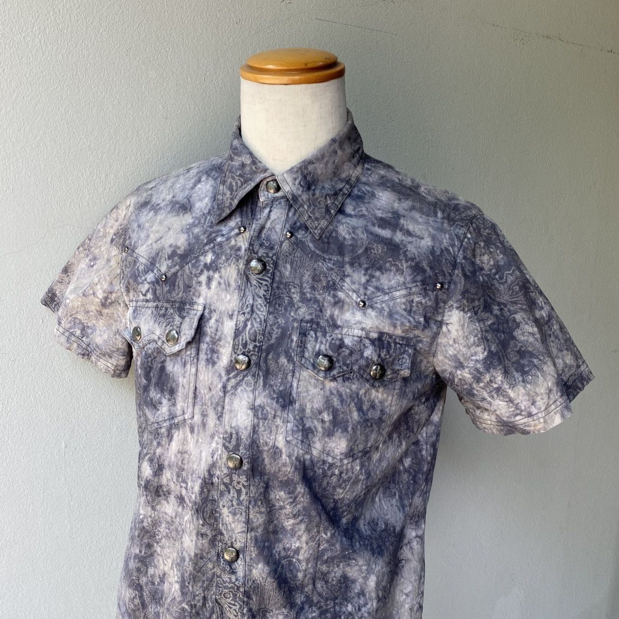 In The Attic In The Atti Men Y2K Short-Sleeve Tie-Dye Western Shirt Size US L / EU 52-54 / 3 - 21 Thumbnail