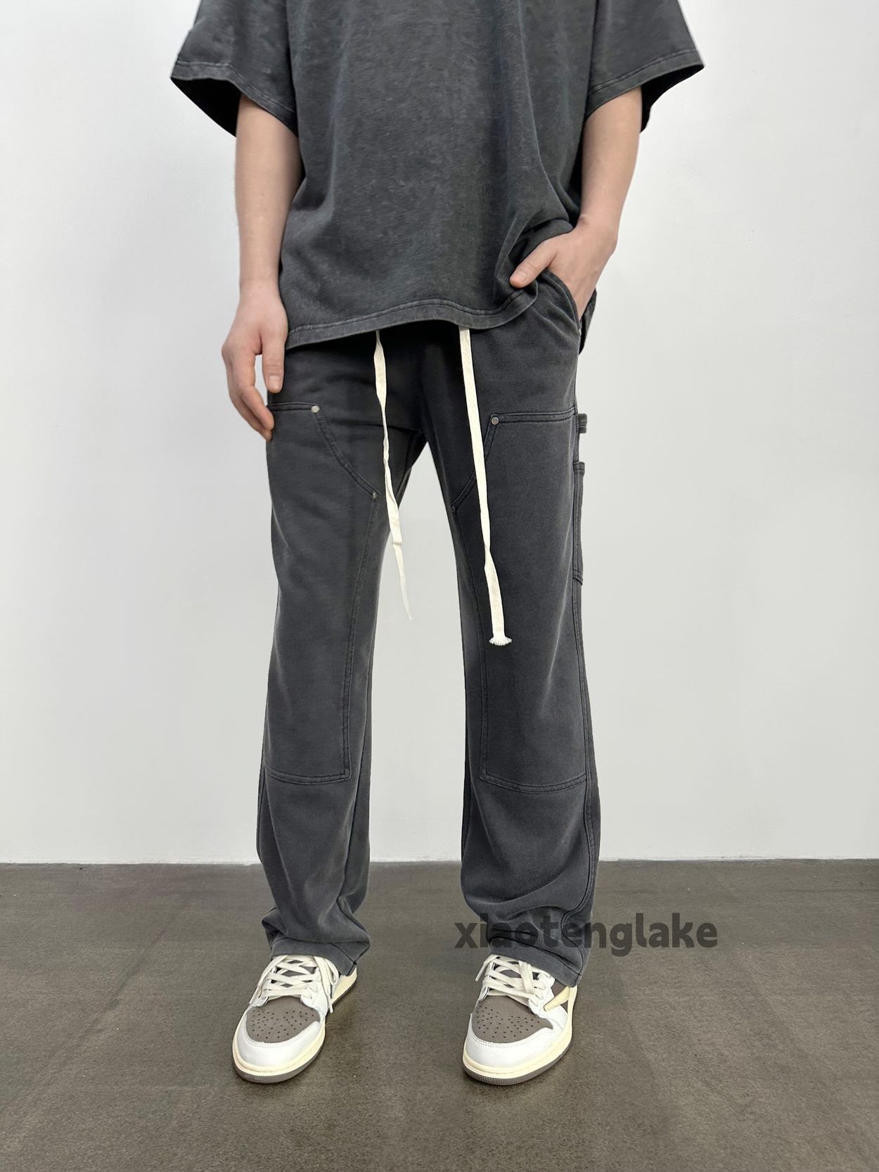 Jean × Vintage Unisex washed faded cleanfit yuppie cargo flared pants Size US 34 / EU 50 - 5 Thumbnail