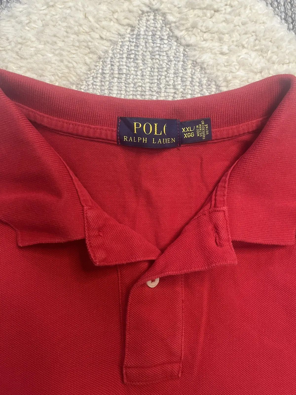 Polo Ralph Lauren Vintage Polo Ralph Lauren Red Short Sleeve Polo Shirt XXL Size US XXL / EU 58 / 5 - 3 Thumbnail