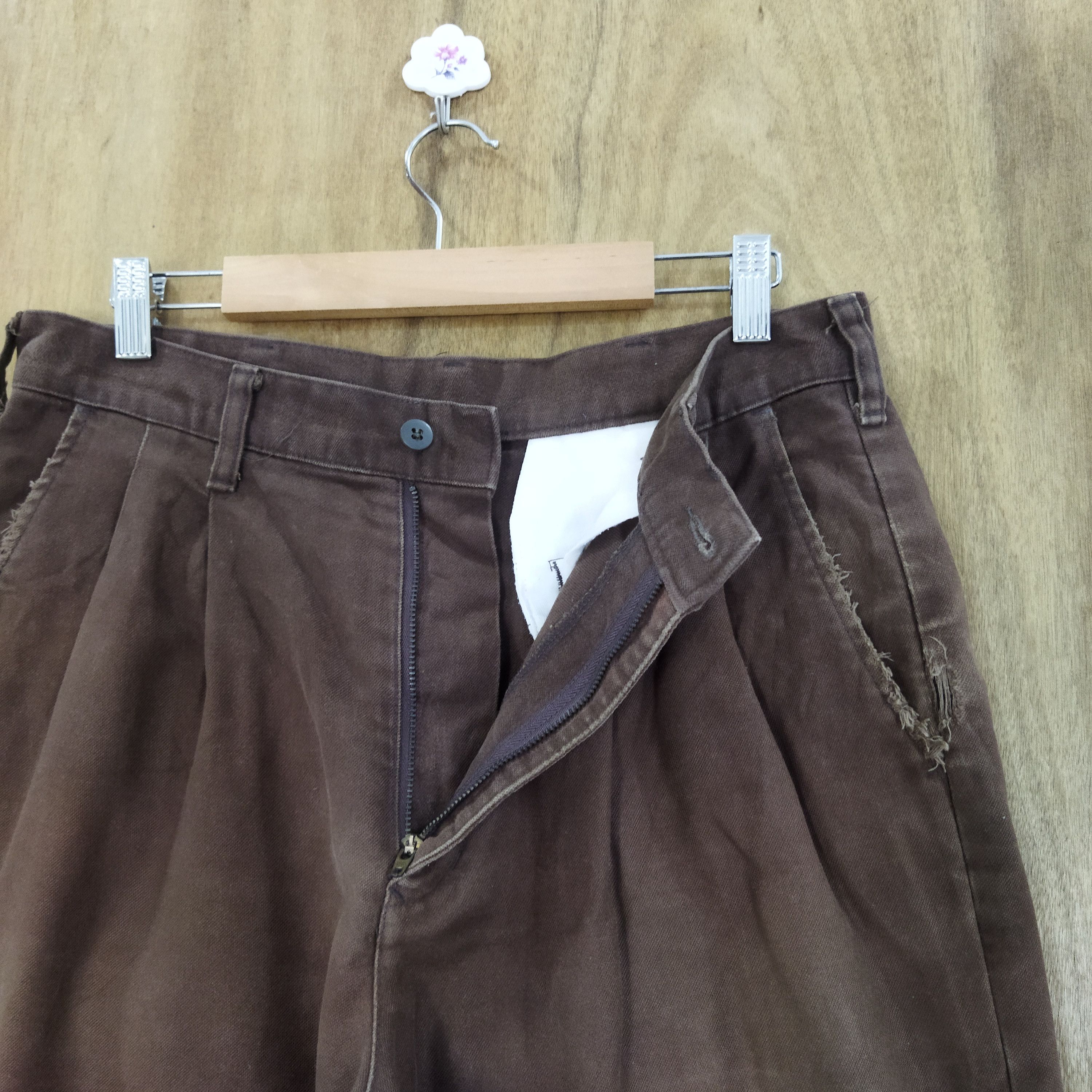 Japanese Brand OUTDOOR BROWN CHINO PANTS Size US 32 / EU 48 - 6 Thumbnail