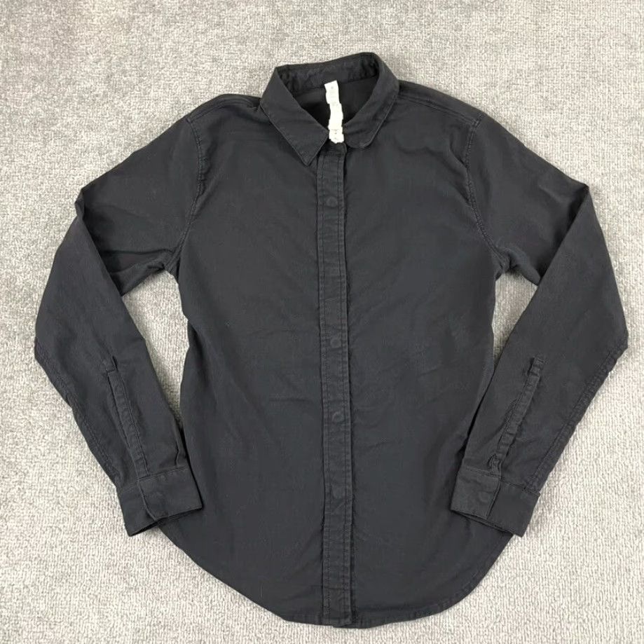 Lululemon LULULEMON Shirt Womens Size 4 Faded Black Snap Up Long Sleeve Career Office Top Size S / US 4 / IT 40 - 2 Thumbnail