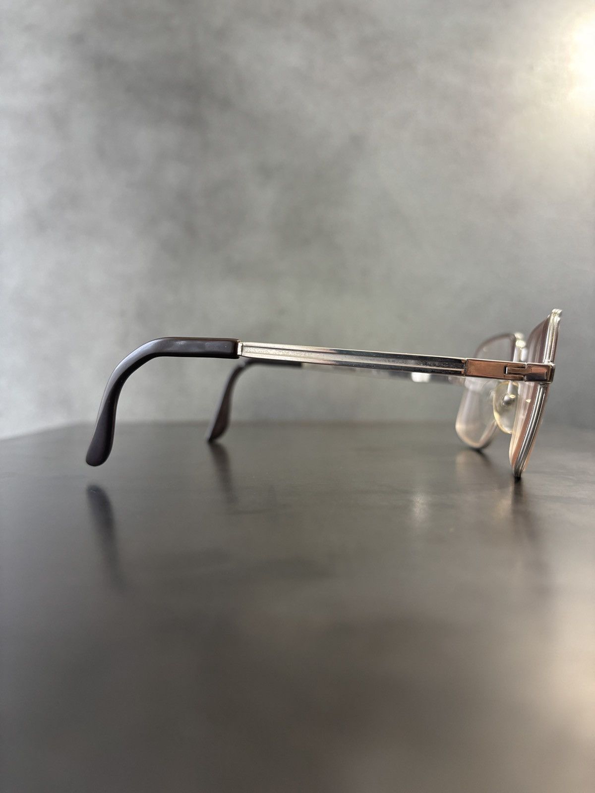 Vintage 1980s Eyeglasses Made in France 70s Vintage Frames Metal 80s Size ONE SIZE - 12 Thumbnail