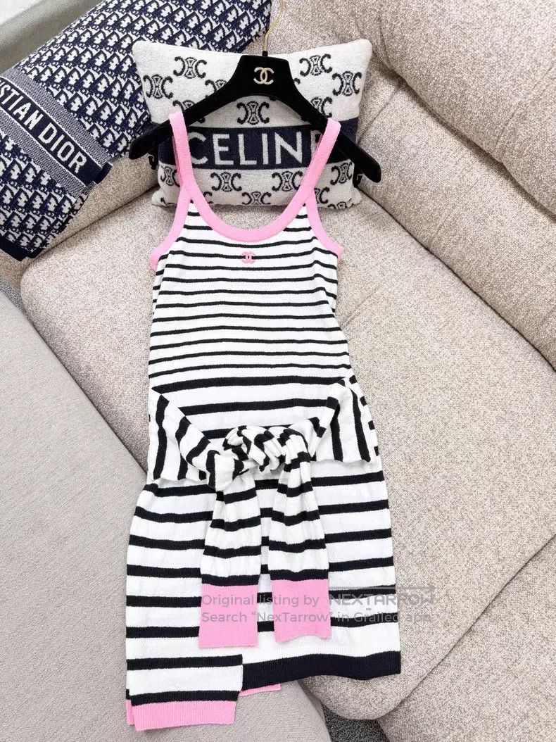 Chanel Chanel Pink lace-up towel strap dress Size XS / US 0-2 / IT 36-38 - 3 Thumbnail