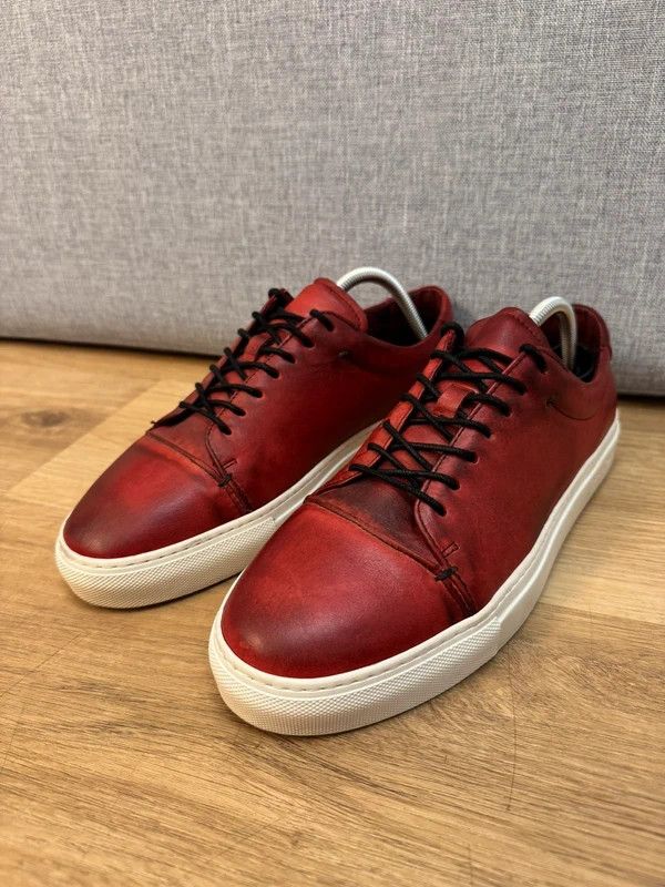 Oliver Sweeney Oliver Sweeney Grandola Dark Red Leather Low Top Sneakers 42 Size US 9 / EU 42 - 6 Thumbnail