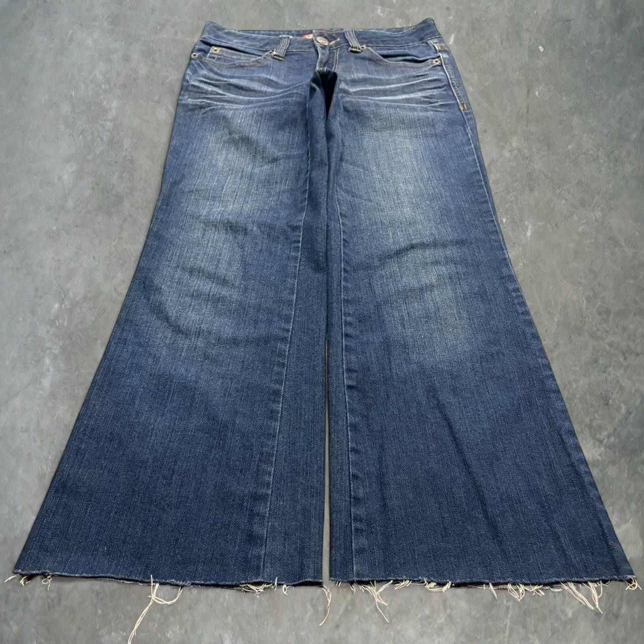 Vintage Crazy Vintage Y2K/2000s Super Baggy Wideleg Streetwear Skater Only Jeans Short Dark Wash Denim Jeans! Size US 28 / EU 44 - 1 Thumbnail