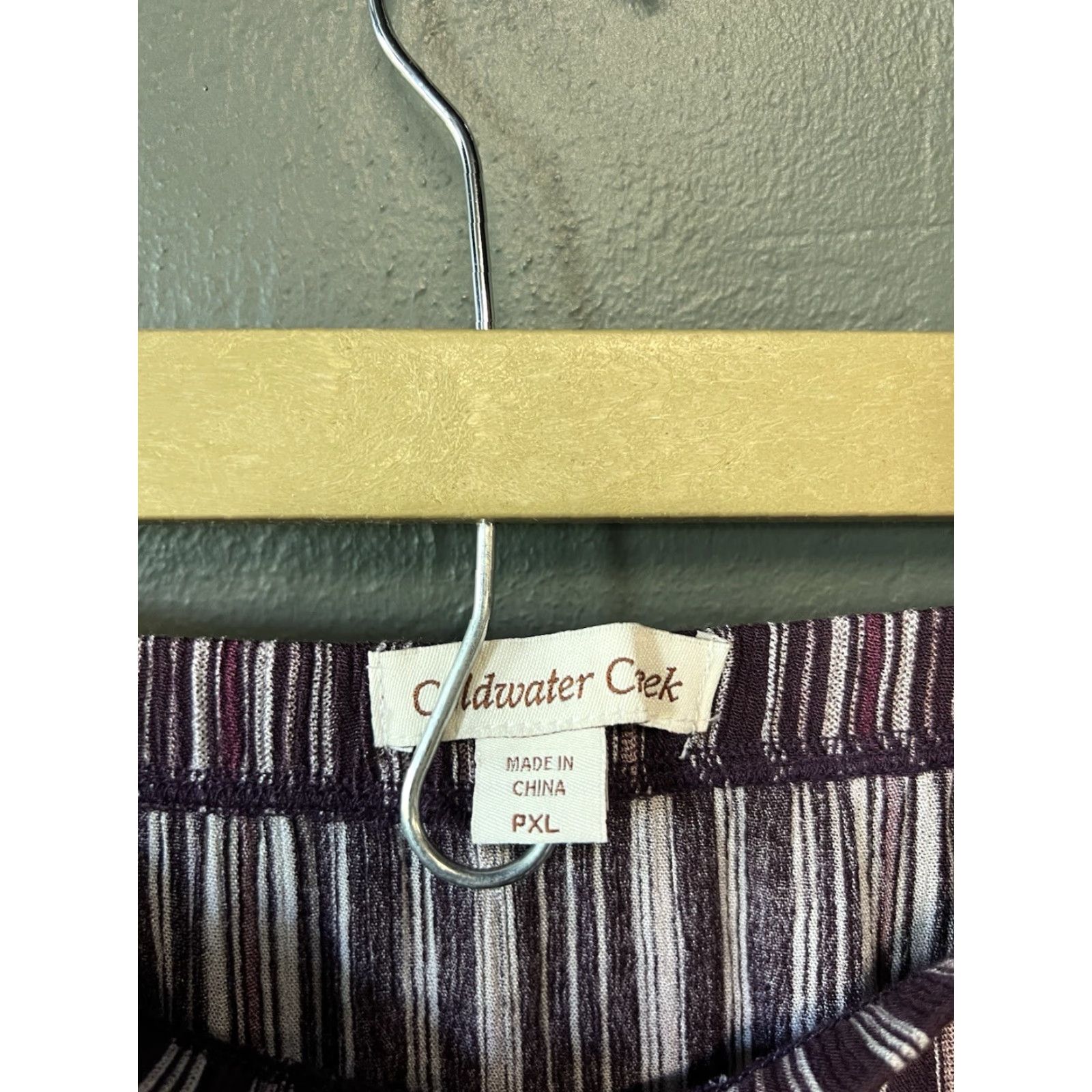 Coldwater Creek Coldwater Creek Skirt Womens Petite XL Purple Striped Flowy Drawstring Size 40" / US 18 - 3 Thumbnail