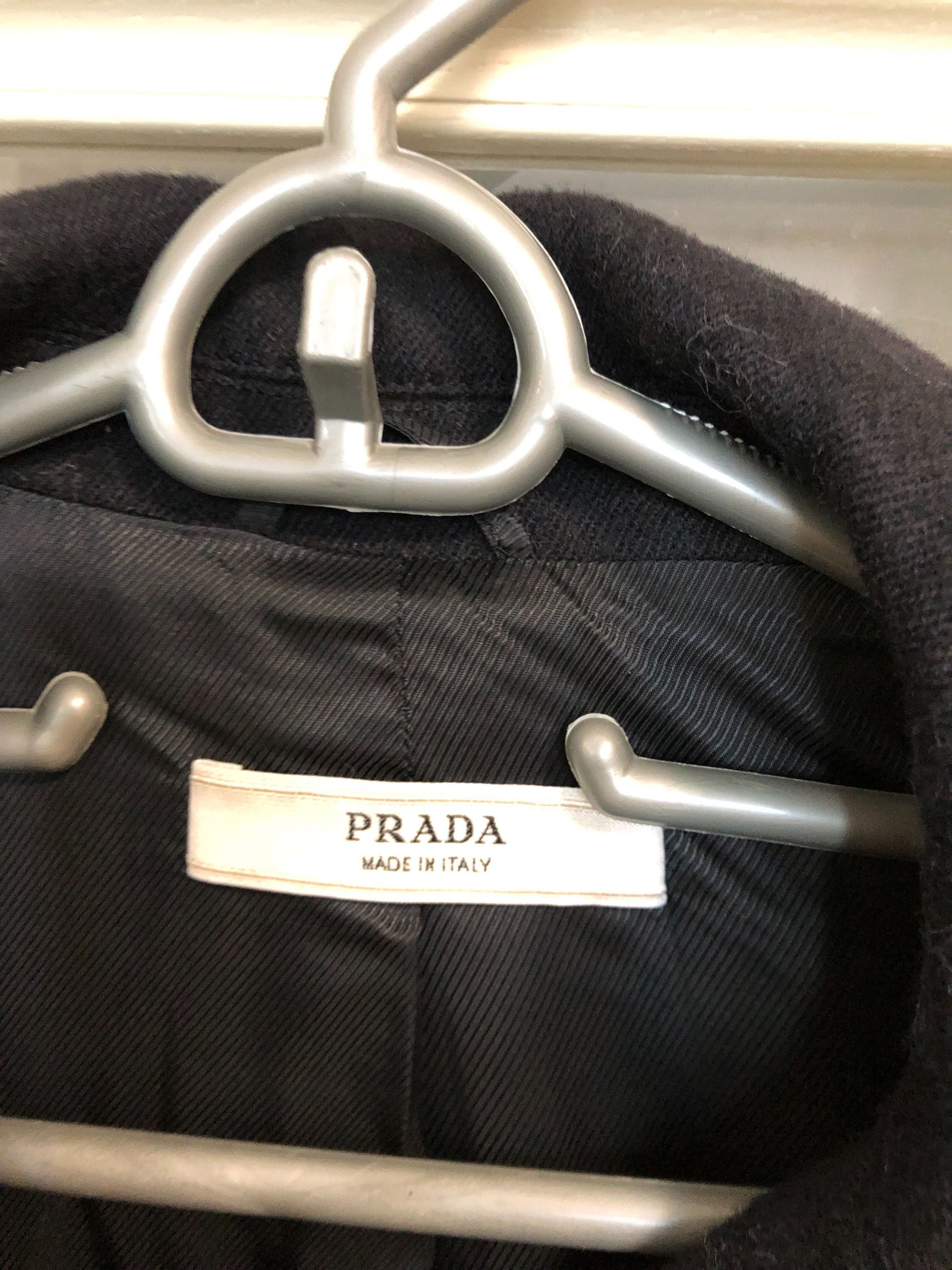 Prada Prada Wool Ruffle Coat Silk Lining Size M / US 6-8 / IT 42-44 - 4 Thumbnail
