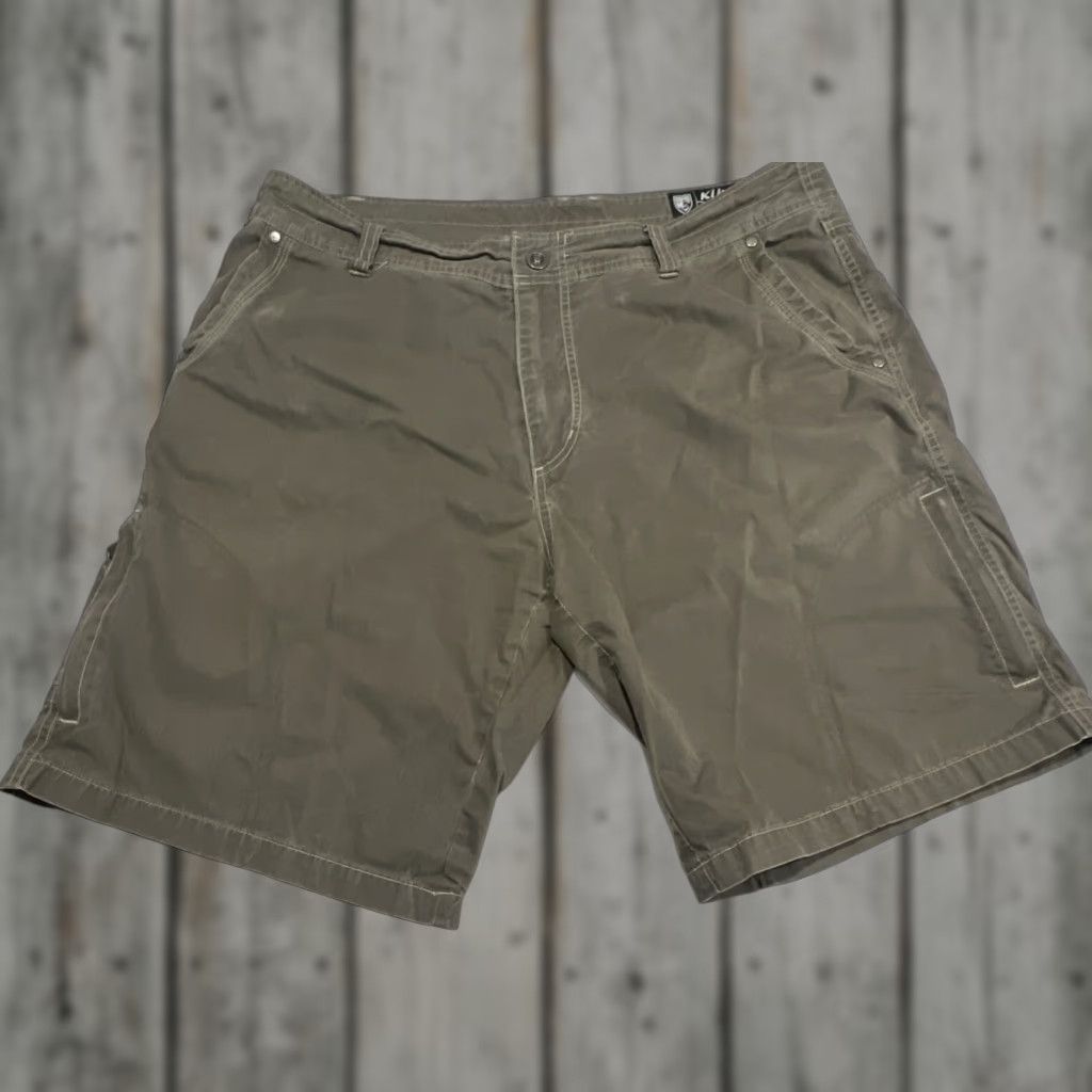 Vintage Kuhl Men's Shorts 36 Casual Hiking Cargo Cotton Nylon 10-inch Inseam Outdoors Brown Size US 36 / EU 52 - 1 Thumbnail
