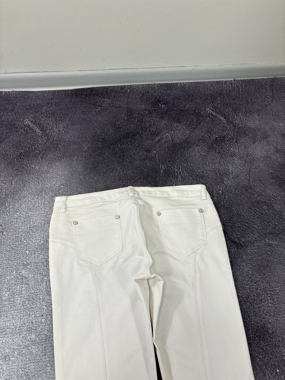 Roberto Cavalli Roberto Cavalli Women’s Bottoms Zip White Luxury Pants Size 32" / US 10 / IT 46 - 17 Thumbnail