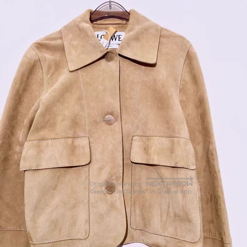 Loewe Loewe Khaki Sheepskin Collar Jacket Size XXS / US 00 / IT 34 - 4 Thumbnail