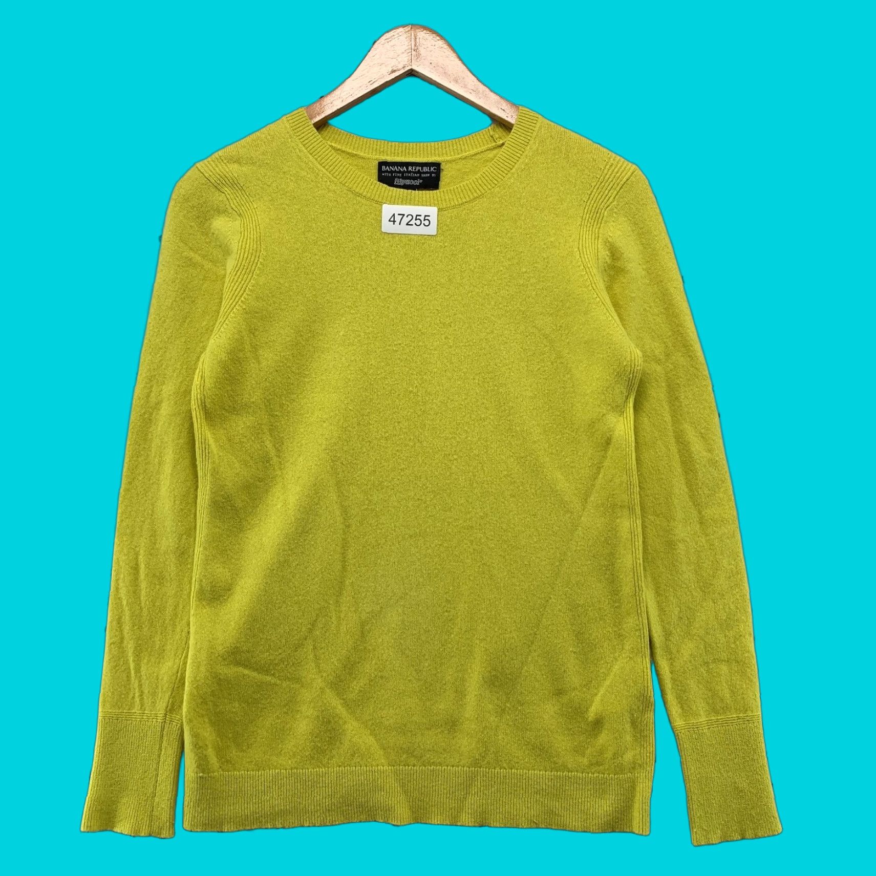 Banana Republic Banana Republic Merino Wool Pullover Sweater Womens Small Yellow Knit Shirt Pullover 90s? None. Size S / US 4 / IT 40 - 1 Thumbnail