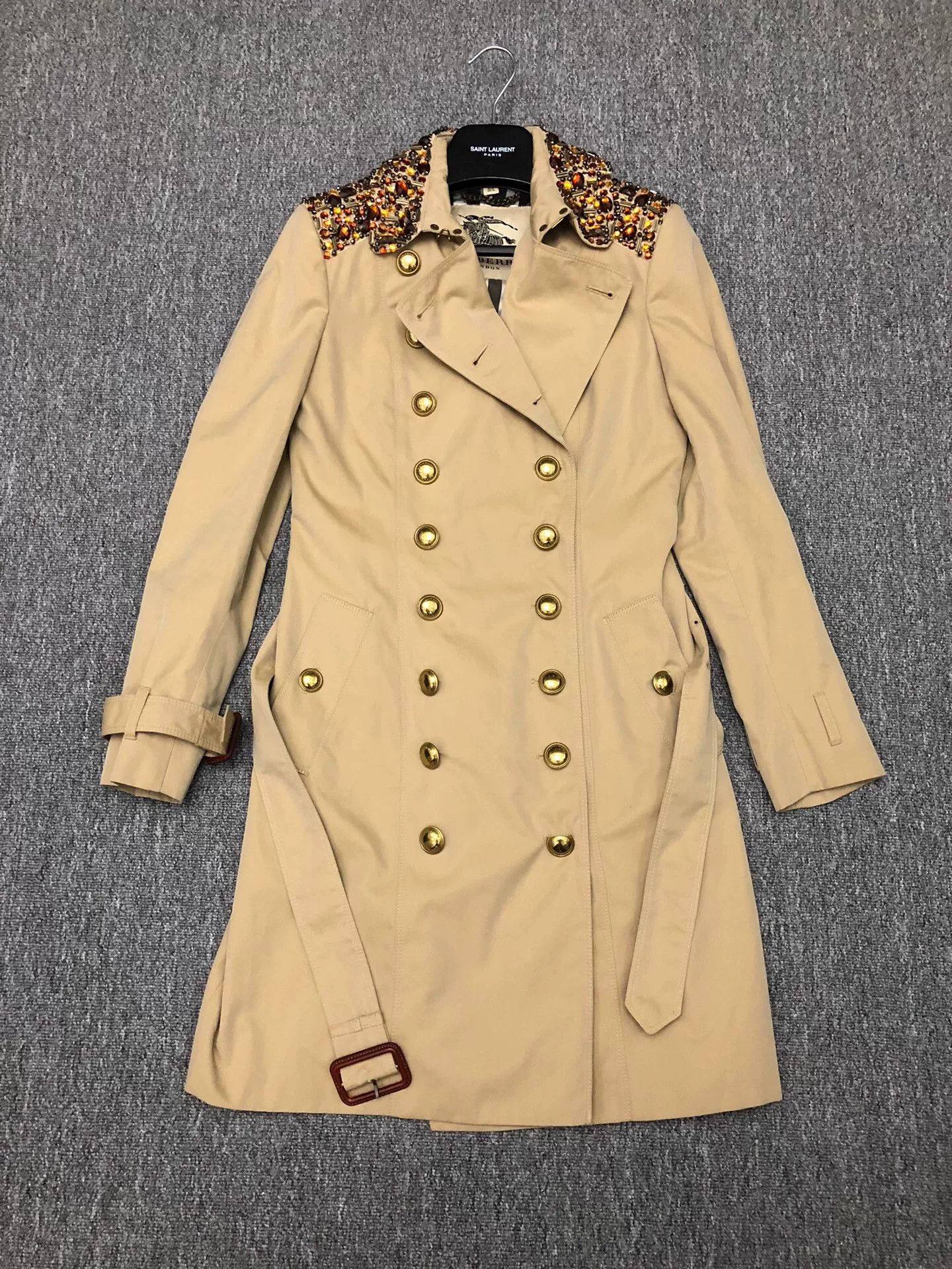 Burberry Burberry Crystal Double-Breasted Trench Coat Size XS / US 0-2 / IT 36-38 - 1 Thumbnail