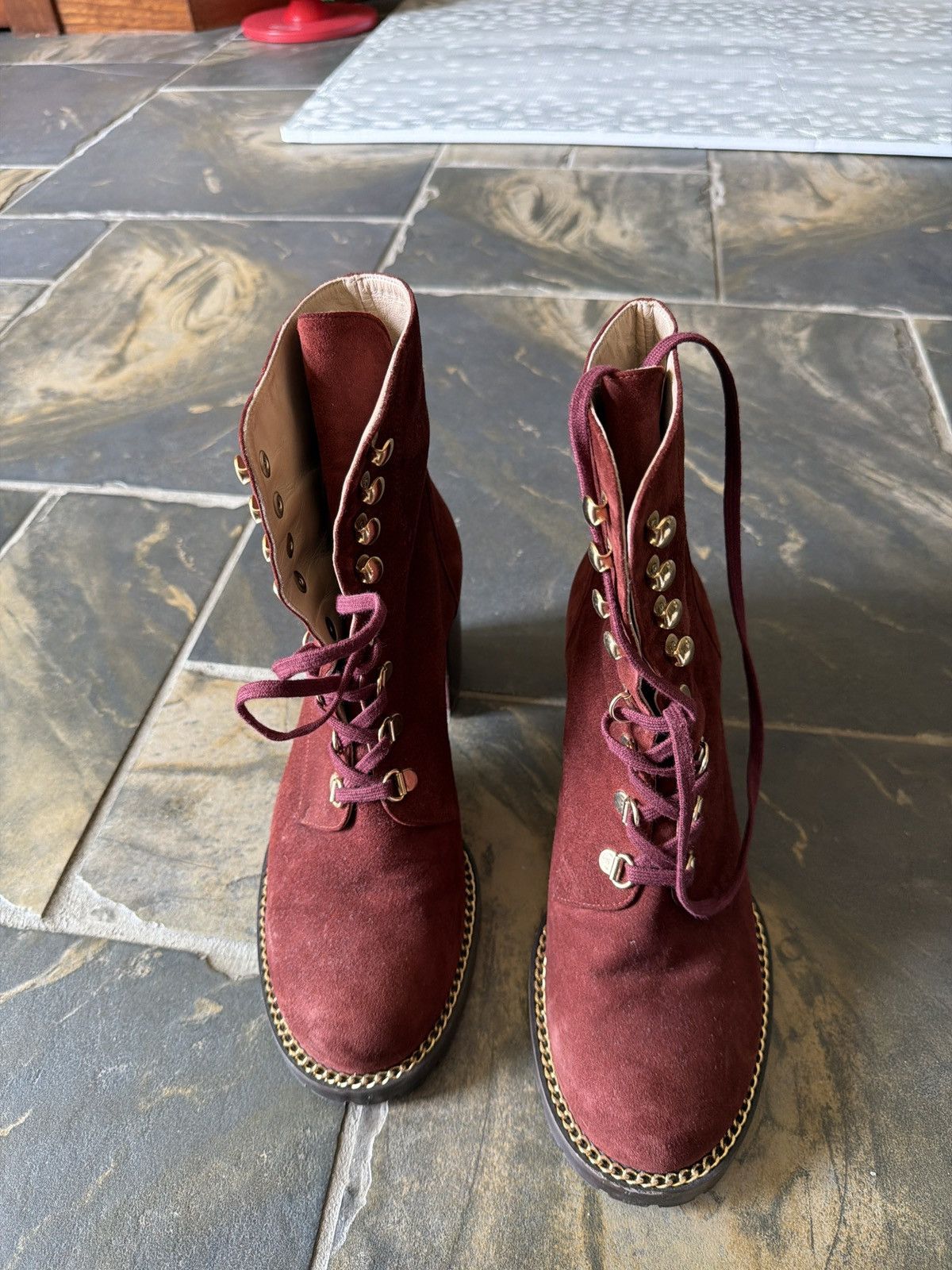 Stuart Weitzman Stuart Weitzman Red Boots Size US 8.5 / IT 38.5 - 2 Thumbnail