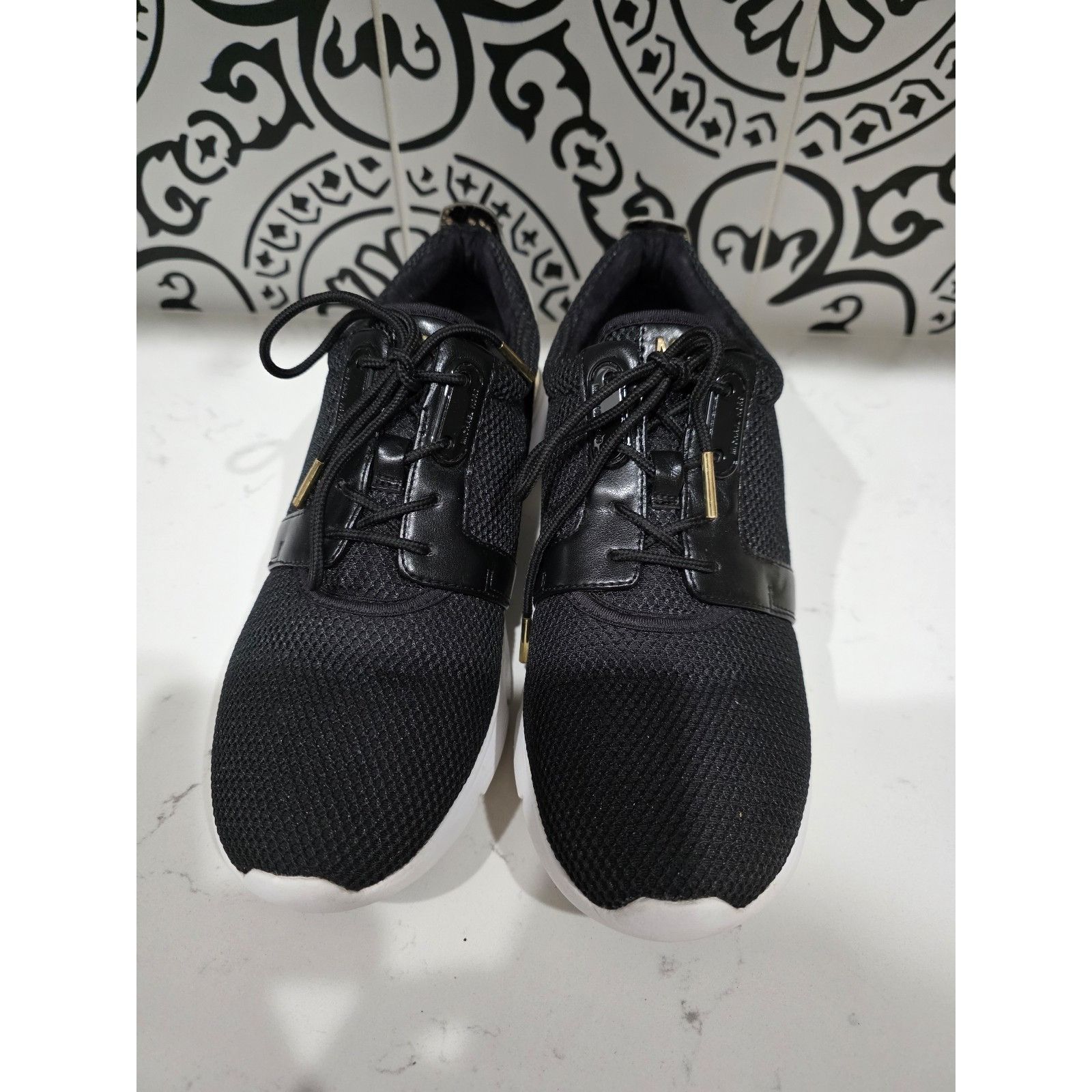 Michael Kors MICHAEL KORS Amanda Black Multicolor Mesh Lace Up Sneakers W Size US 9.5 / IT 39.5 - 4 Thumbnail
