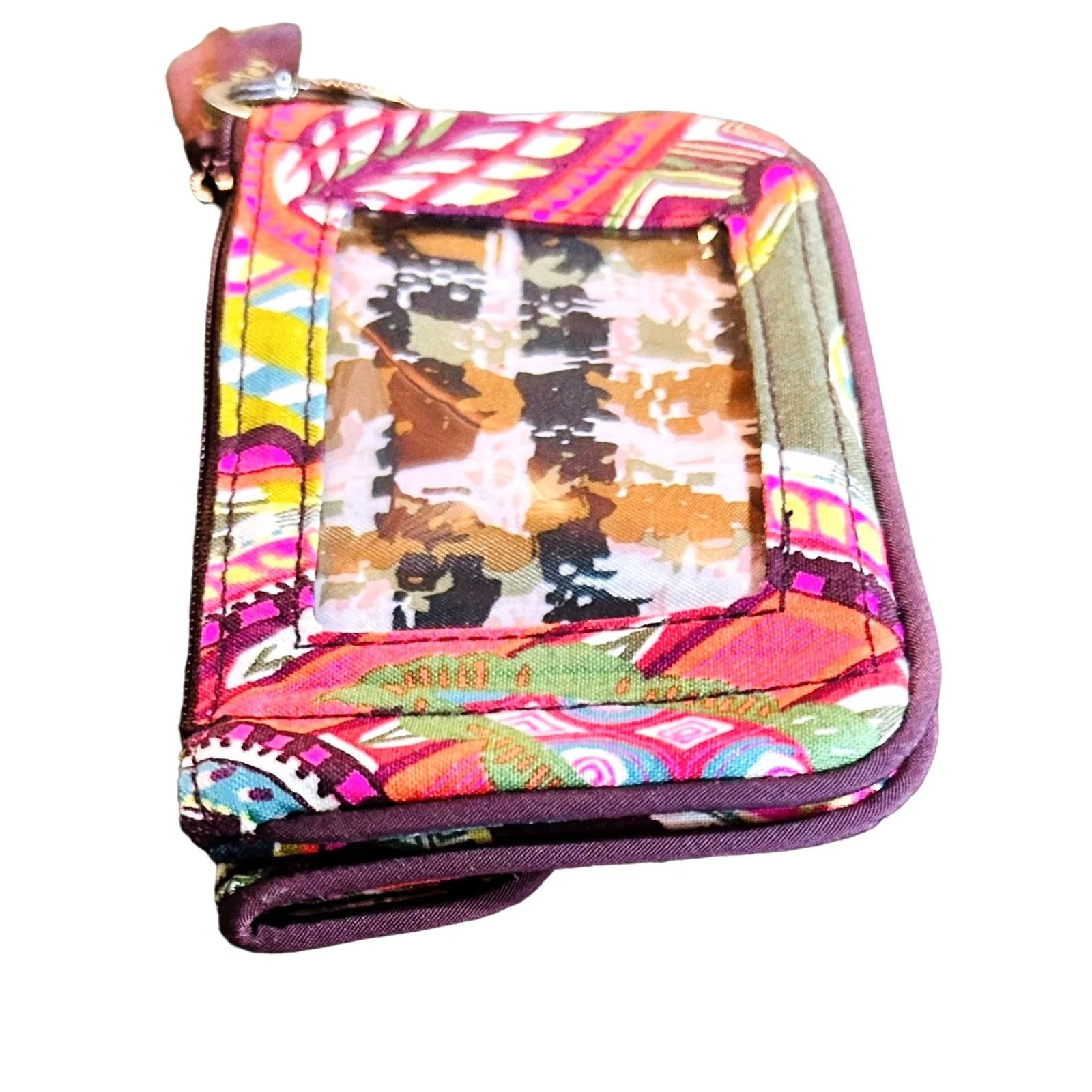 Vera Bradley Vera Bradley Zip ID Case W/ Change Pouch Resort Medallion Wallet Womens Shirt Size ONE SIZE - 5 Thumbnail