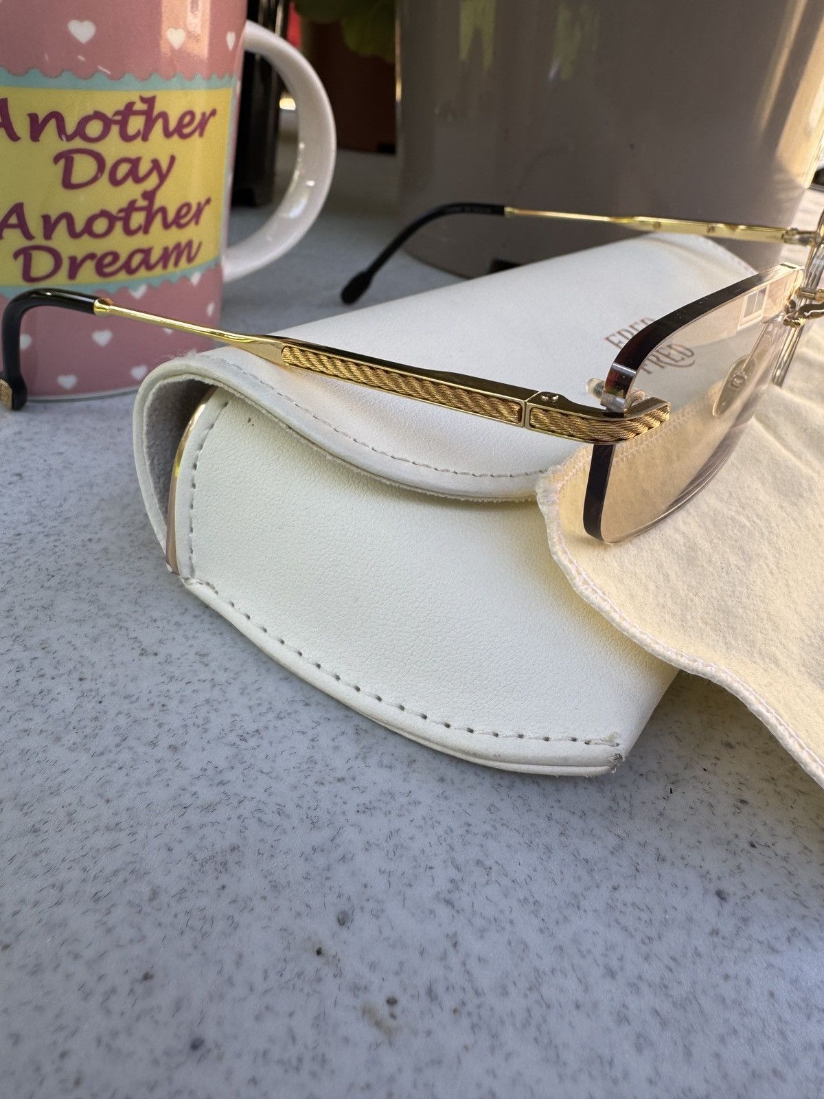 FRED Fred Force 10 Rimless Sunglasses Gold Tone Size ONE SIZE - 9 Thumbnail