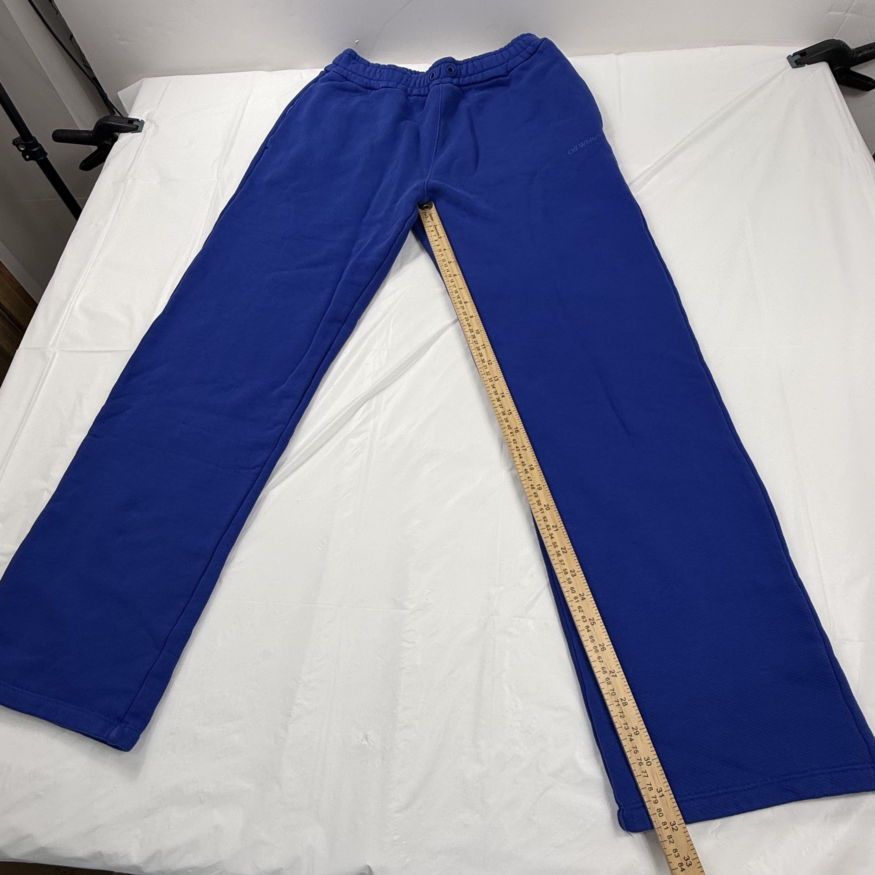 Off-White Off-White Royal Blue Diagonal Stripe Sweatpants Mens Large Size US 32 / EU 48 - 4 Thumbnail