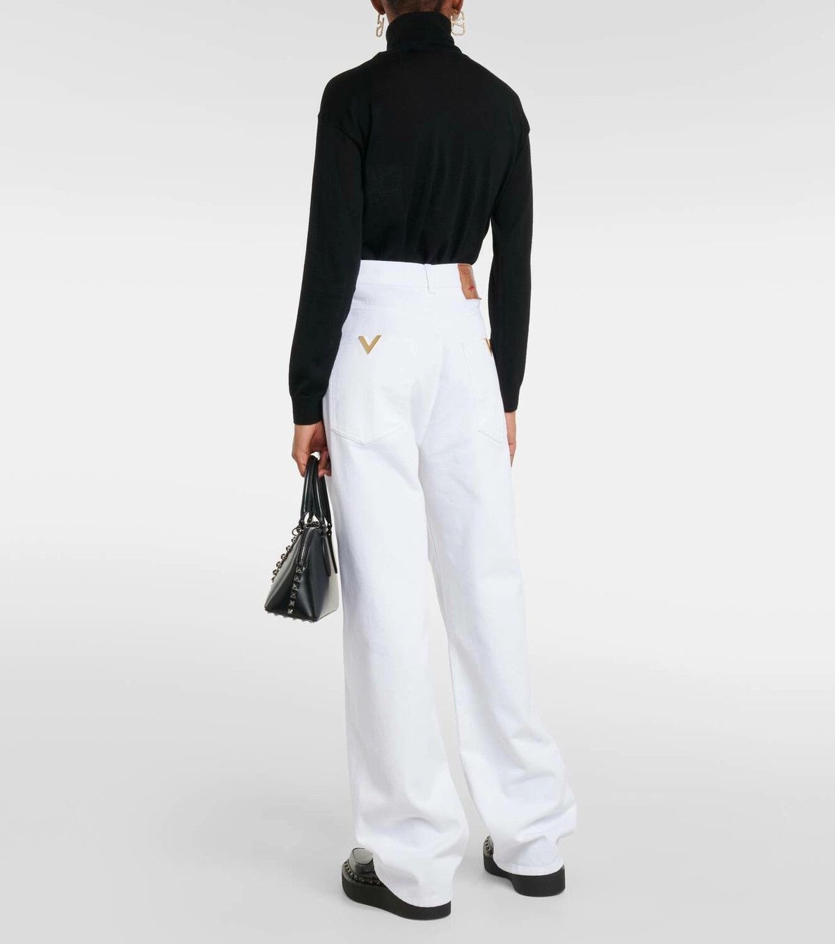 Valentino o1y0326 Denim Pant in White Size 29" - 5 Thumbnail