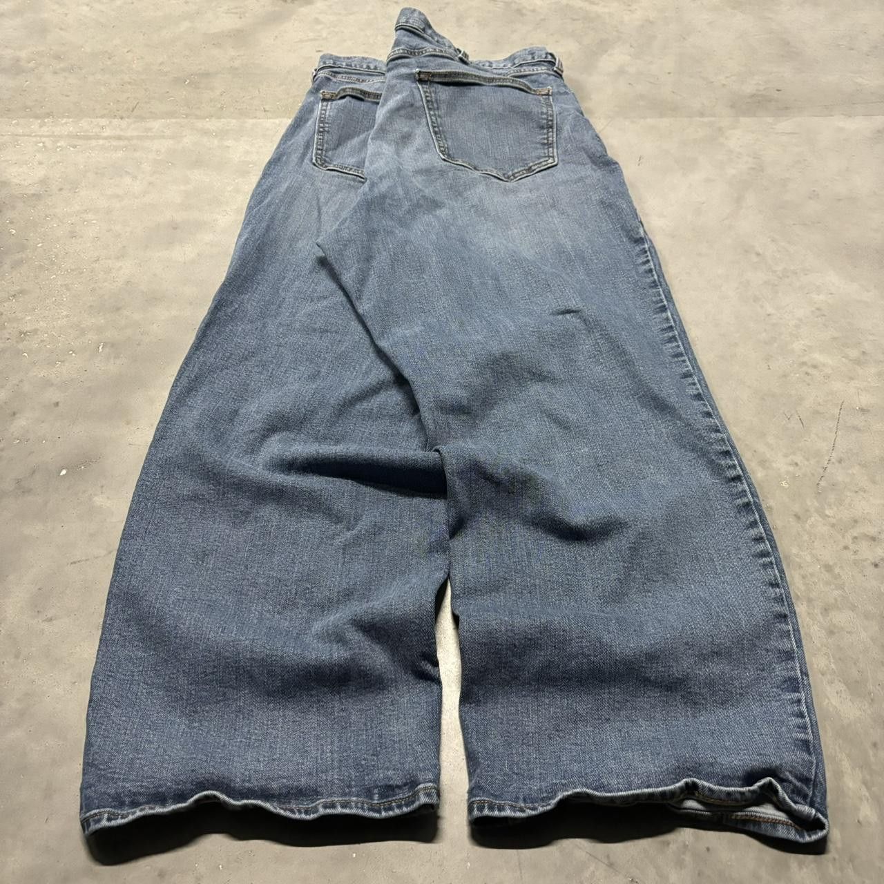 Japanese Brand × Vintage Crazy Vintage Y2K/2000s Baggy Medium Wash Skater Denim Jeans! Size US 42 / EU 58 - 4 Thumbnail