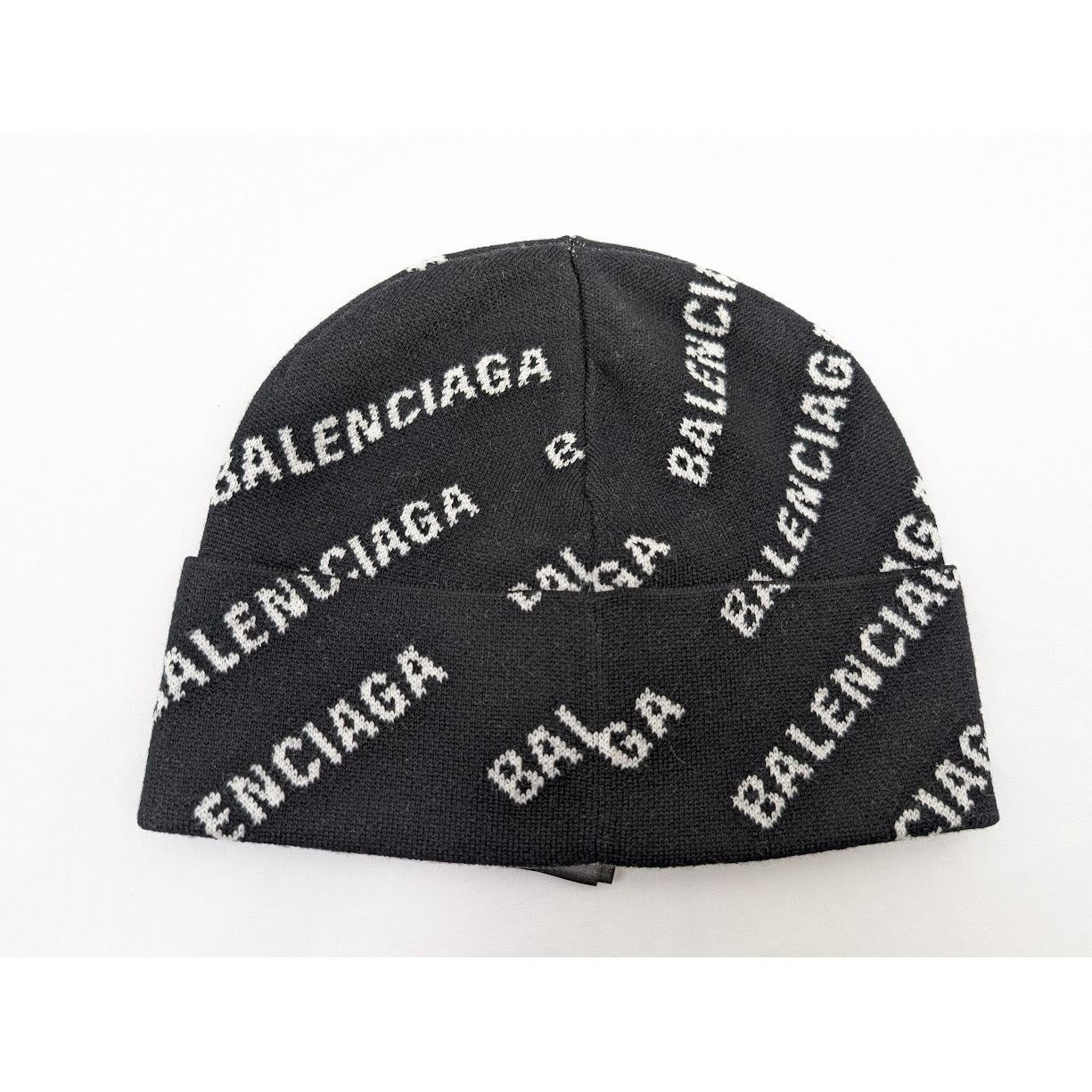 Balenciaga o1rshd1 Q:2 / Size: OS / Logo Beanie Cap / Hat in Black Size ONE SIZE - 2 Thumbnail