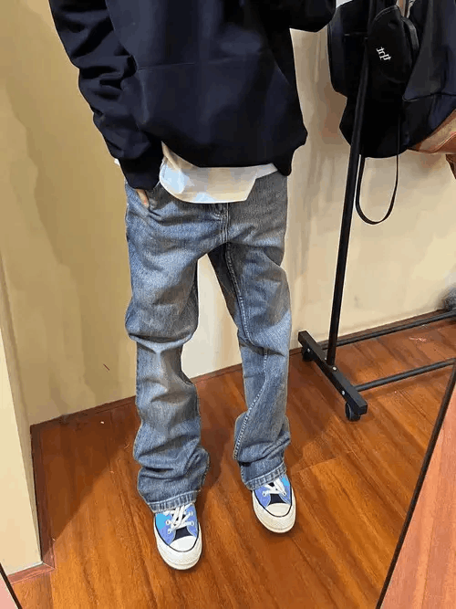 Japanese Brand Washed distressed baggy jeans Size US 34 / EU 50 - 3 Thumbnail