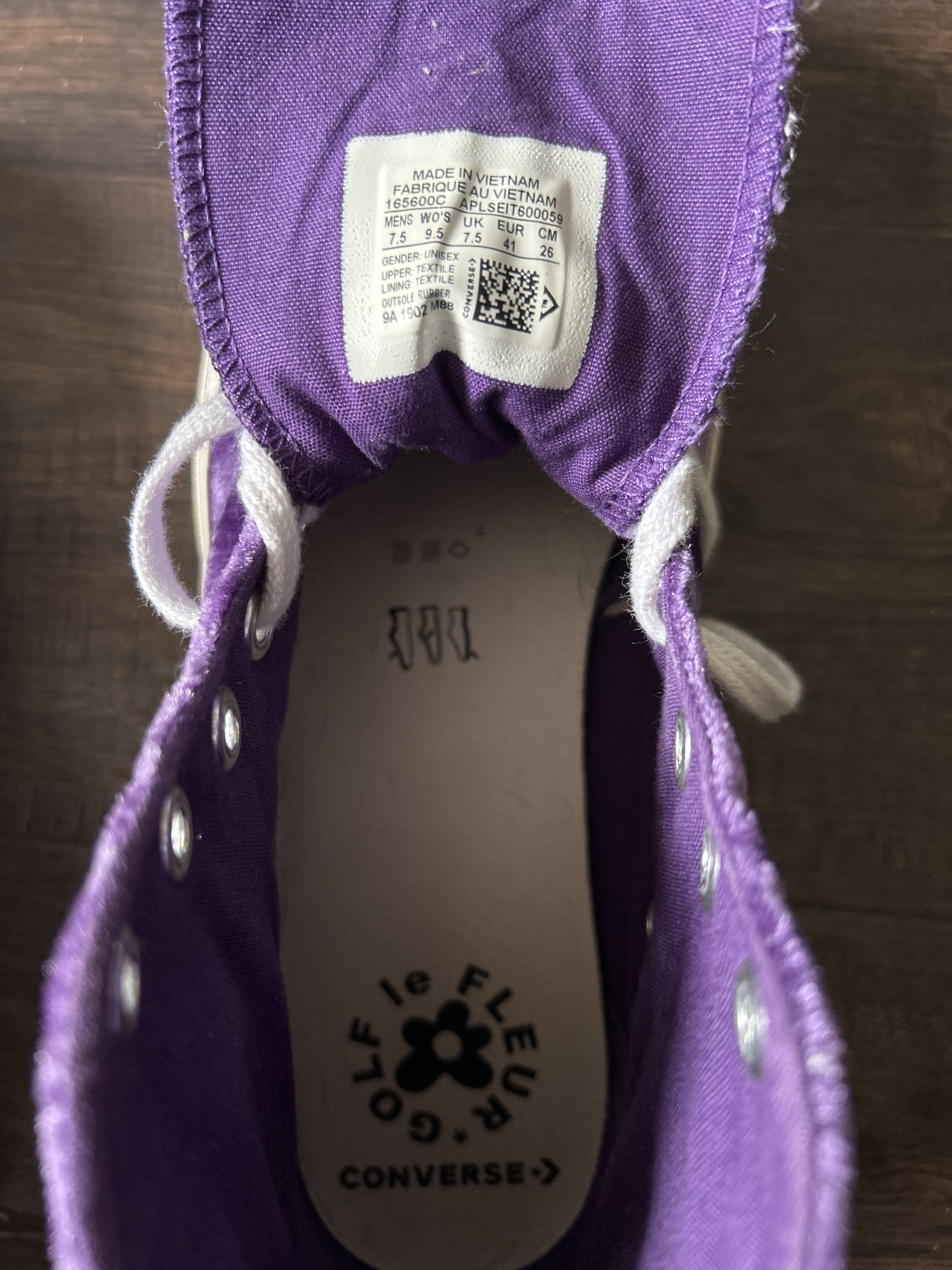 Golf le Fleur Converse x Golf Le Fleur Quilted Velvet Tillandsia Purple Size US 7.5 / EU 40-41 - 4 Thumbnail