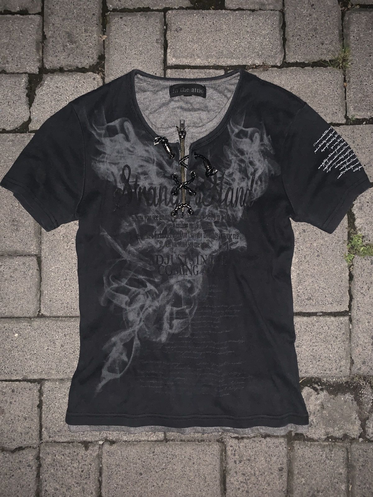 In The Attic 🔥SOLD🔥Smoke Graphic In The Attic DoubleLayer Shirt LBG PUNK Size S / US 4 / IT 40 - 1 Thumbnail