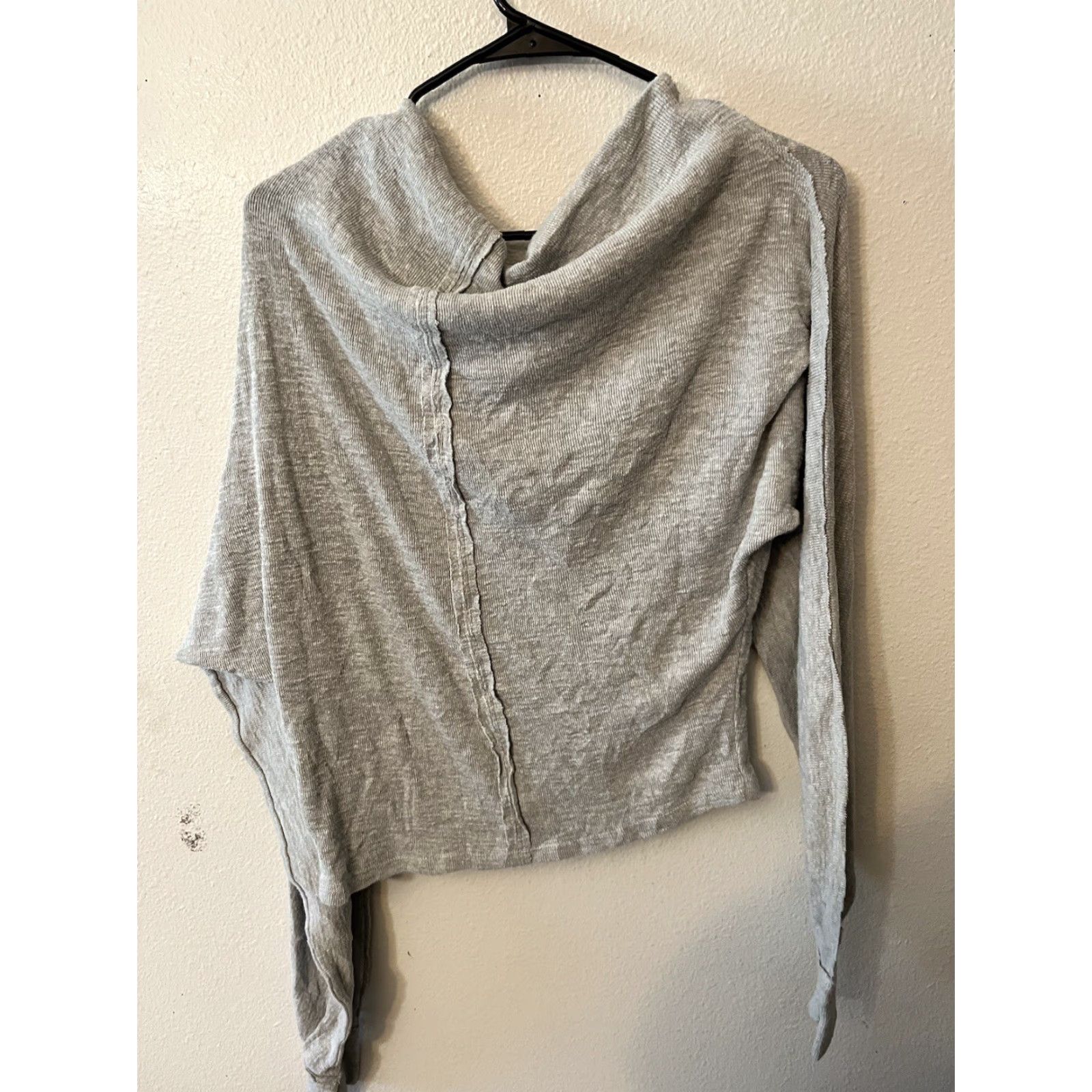 Free People We The Free Boatneck Sweater Women's XS Gray Cotton Comfort Womens Size XS / US 0-2 / IT 36-38 - 3 Thumbnail