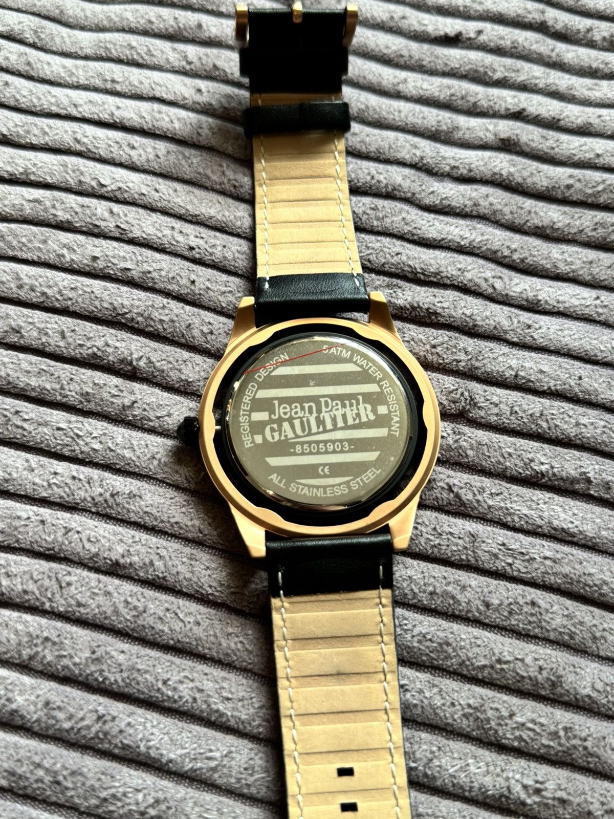 Jean Paul Gaultier Jean Paul Gaultier Archive Black Leather Man Watch Grail JPG Size ONE SIZE - 4 Thumbnail