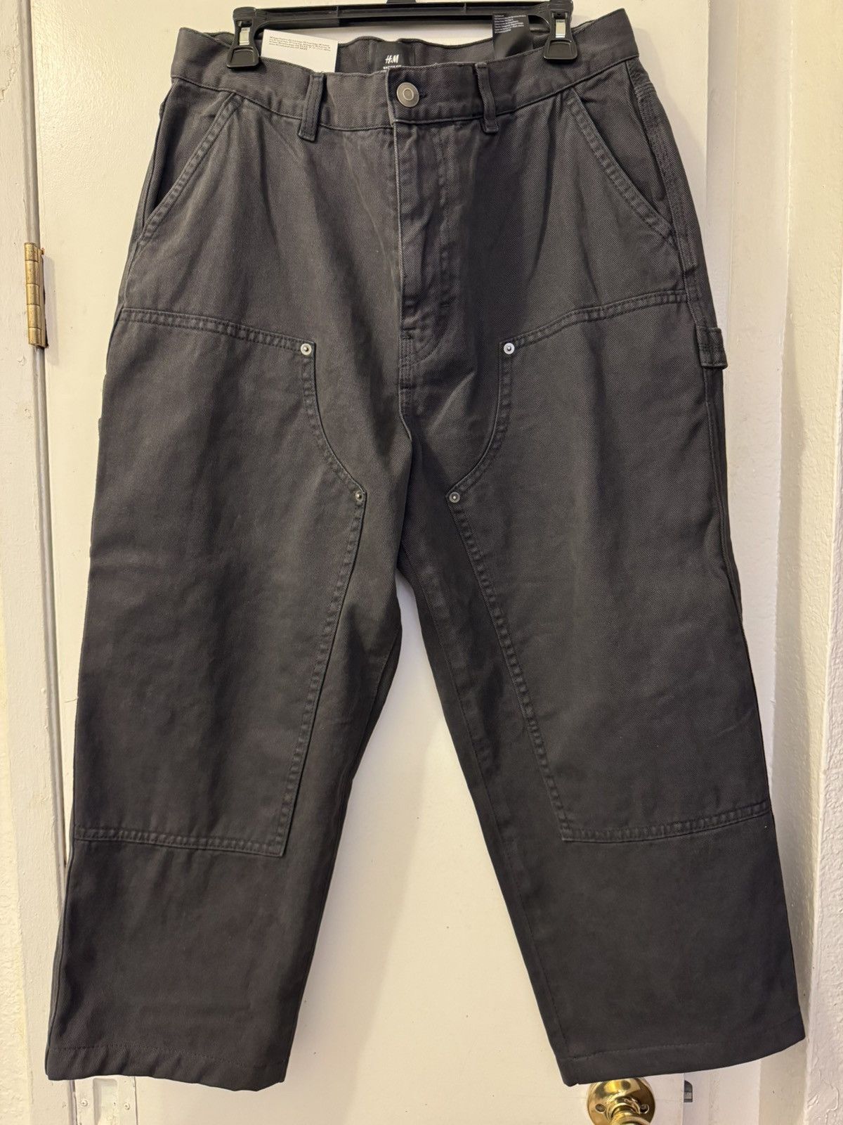 H&M H&M Baggy Fit Carpenter Pants In Charcoal 32x28 Size US 32 / EU 48 - 3 Thumbnail