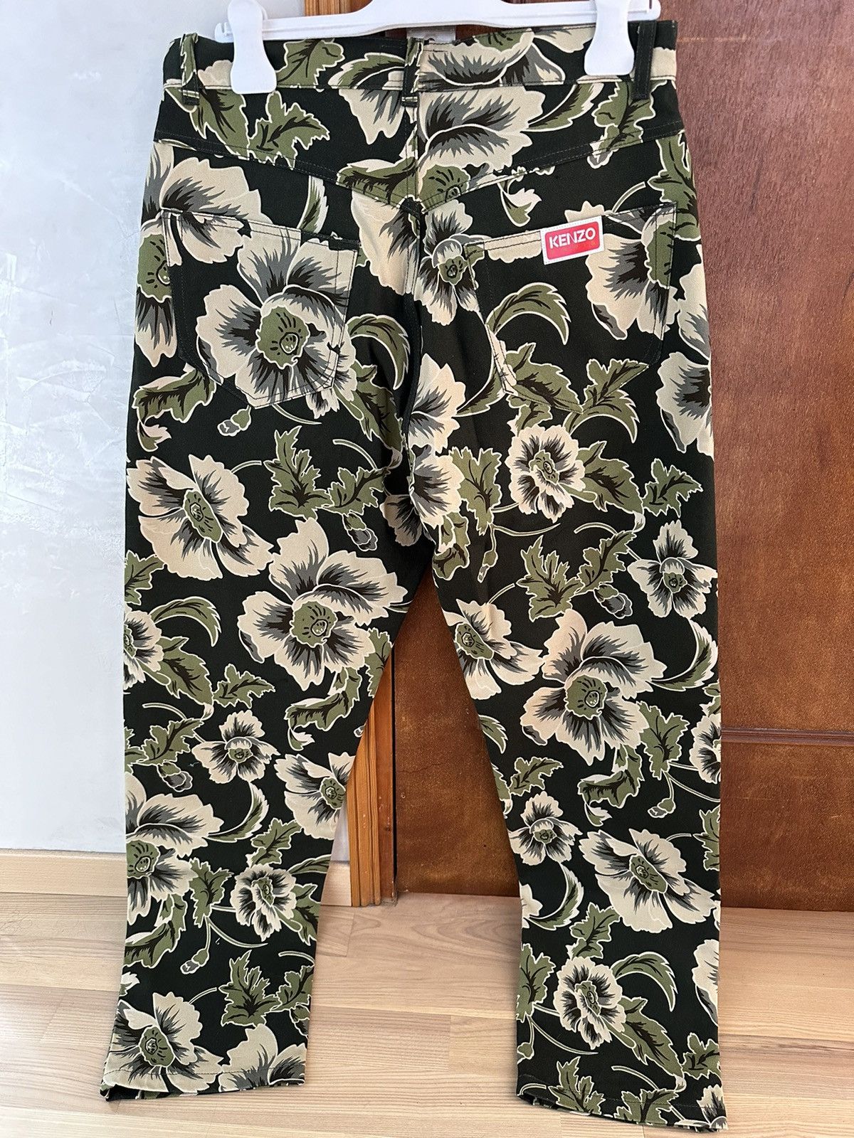 Kenzo × Nigo Kenzo Botan Floral-print Loose-fit Jeans In Dark Khaki Size US 31 - 5 Thumbnail