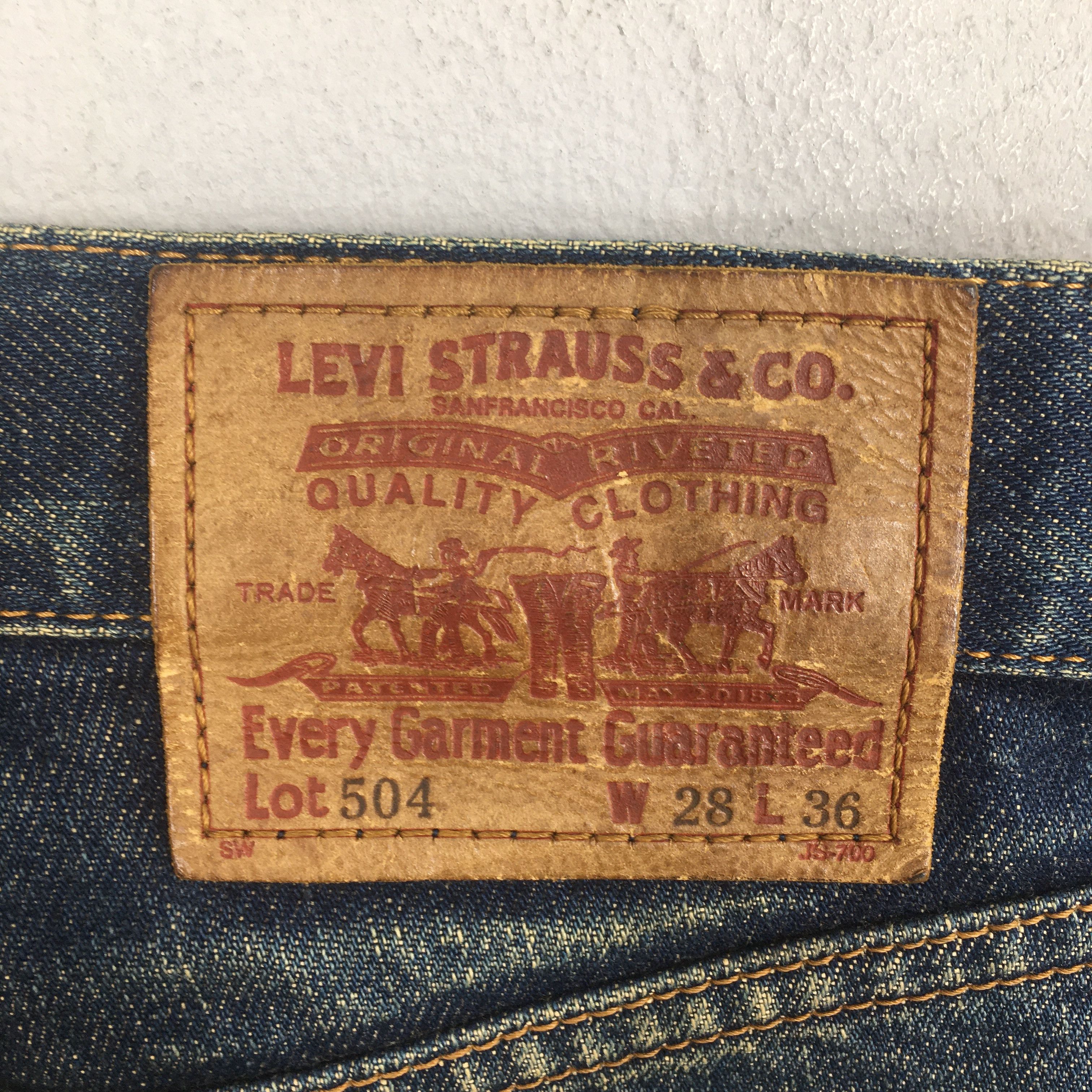 Levi's Size 28x32.5 Vintage Levis 504 Big E LVC Selvedge Jean S2042 Size US 28 / EU 44 - 12 Thumbnail